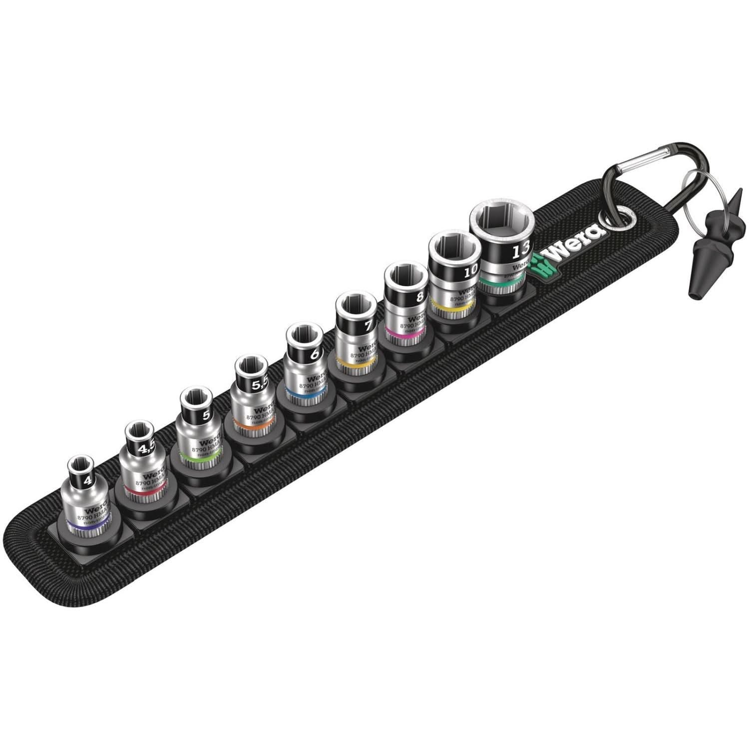 Wera Belt A 1 Zyklop Socket Set With Holding Function, 1/4-in. Drive, 10-Pieces - Image 2