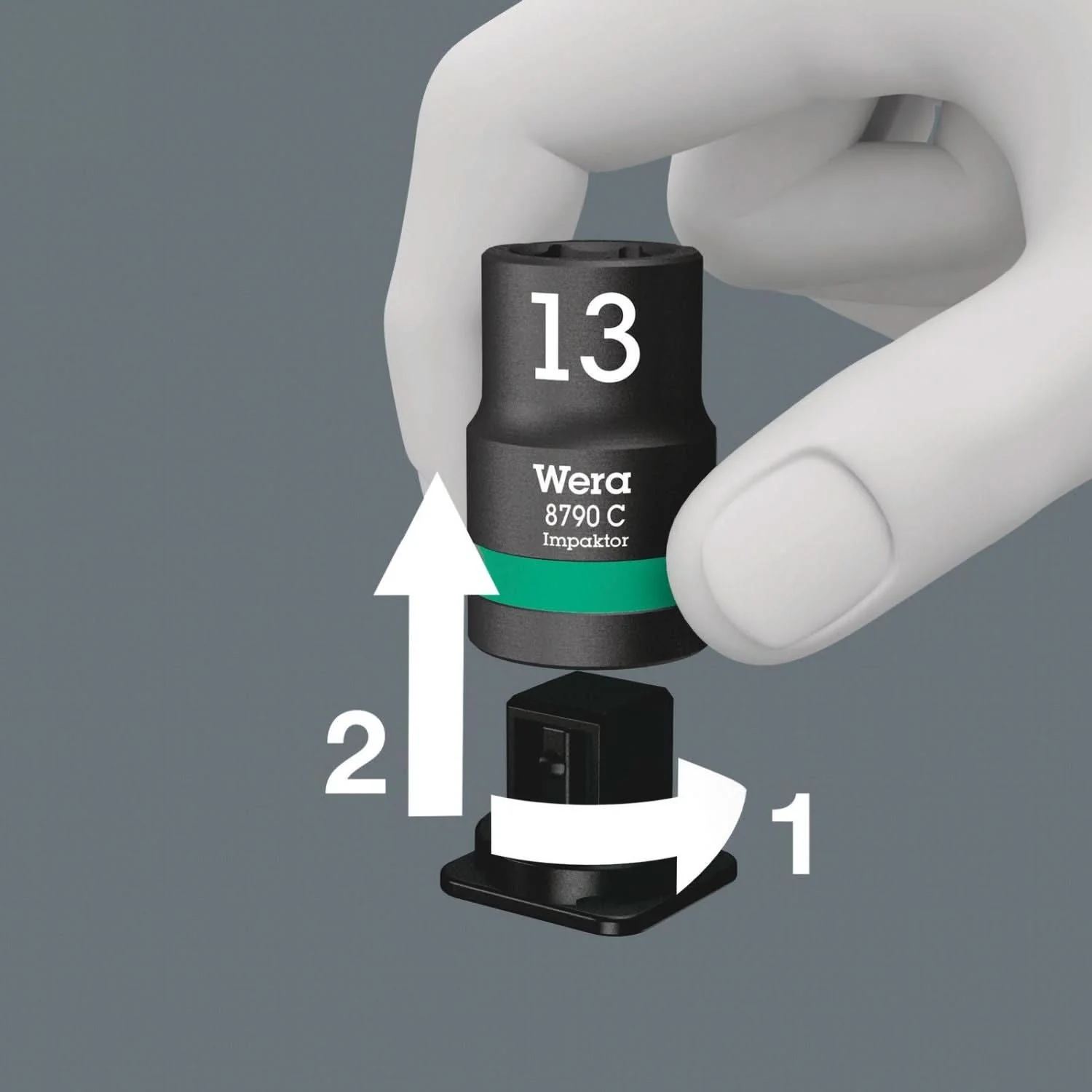 Wera Belt C Impaktor (Textile Belt), 9 Location, Unloaded, 71x210-mm. - Image 3