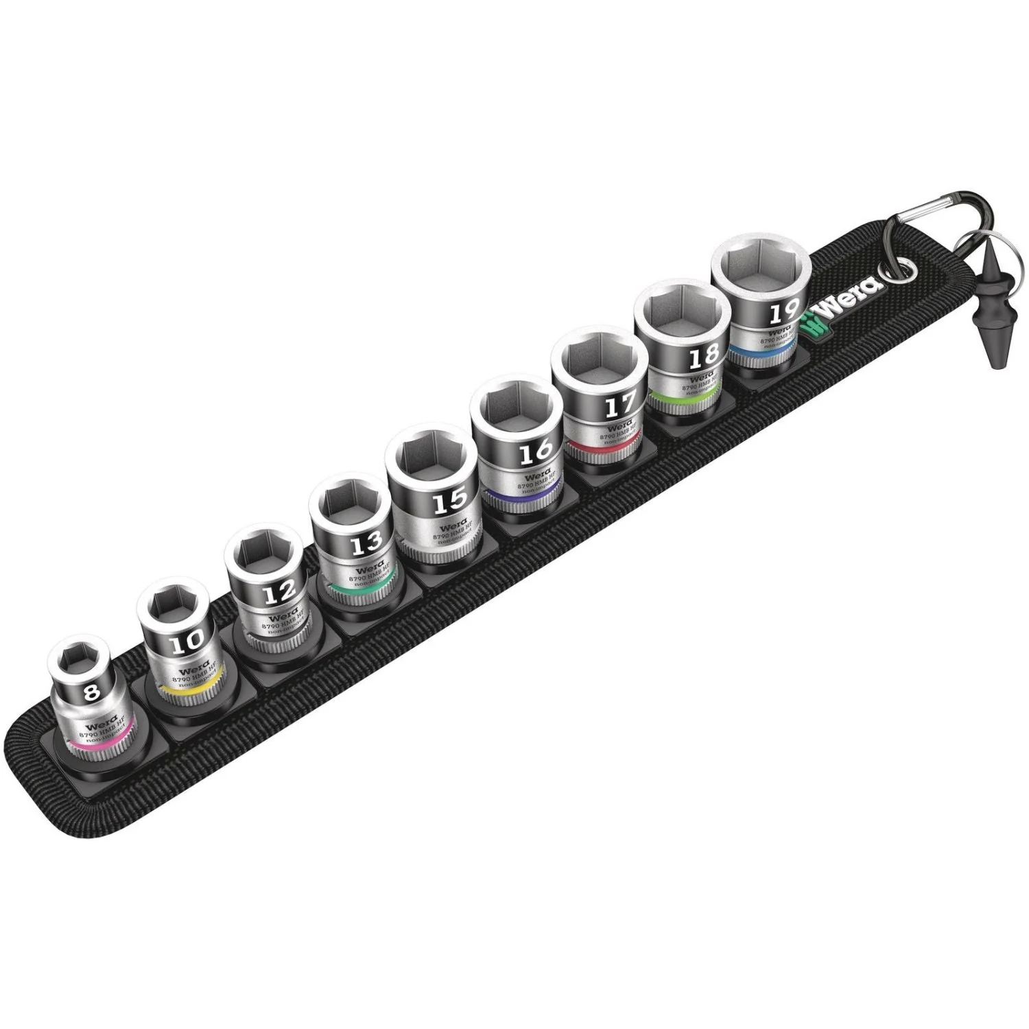 Wera Belt B 1 Zyklop Socket Set With Holding Function, 3/8-in. Drive, 10-Pieces - Image 2
