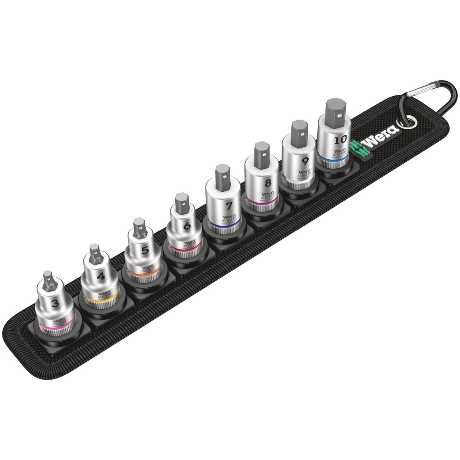 Wera Belt B 2 Zyklop In-Hex-Plus Bit Socket Set With Holding Function, 3/8-in. Drive, 8-Pieces - Image 2