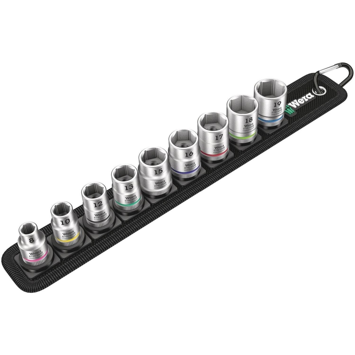 Wera Belt B 4 Zyklop Socket Set, 3/8-in. Drive, 9-Pieces - Image 2