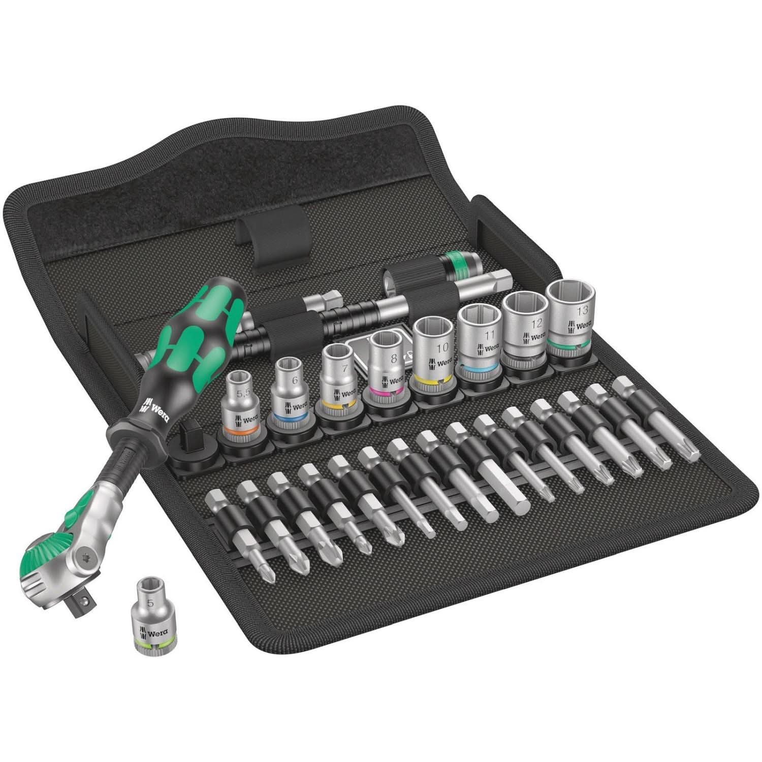 Wera 8100 Sa 6 Zyklop Speed Ratchet Set, 1/4-in. Drive, Metric, 28-Pieces - Image 2