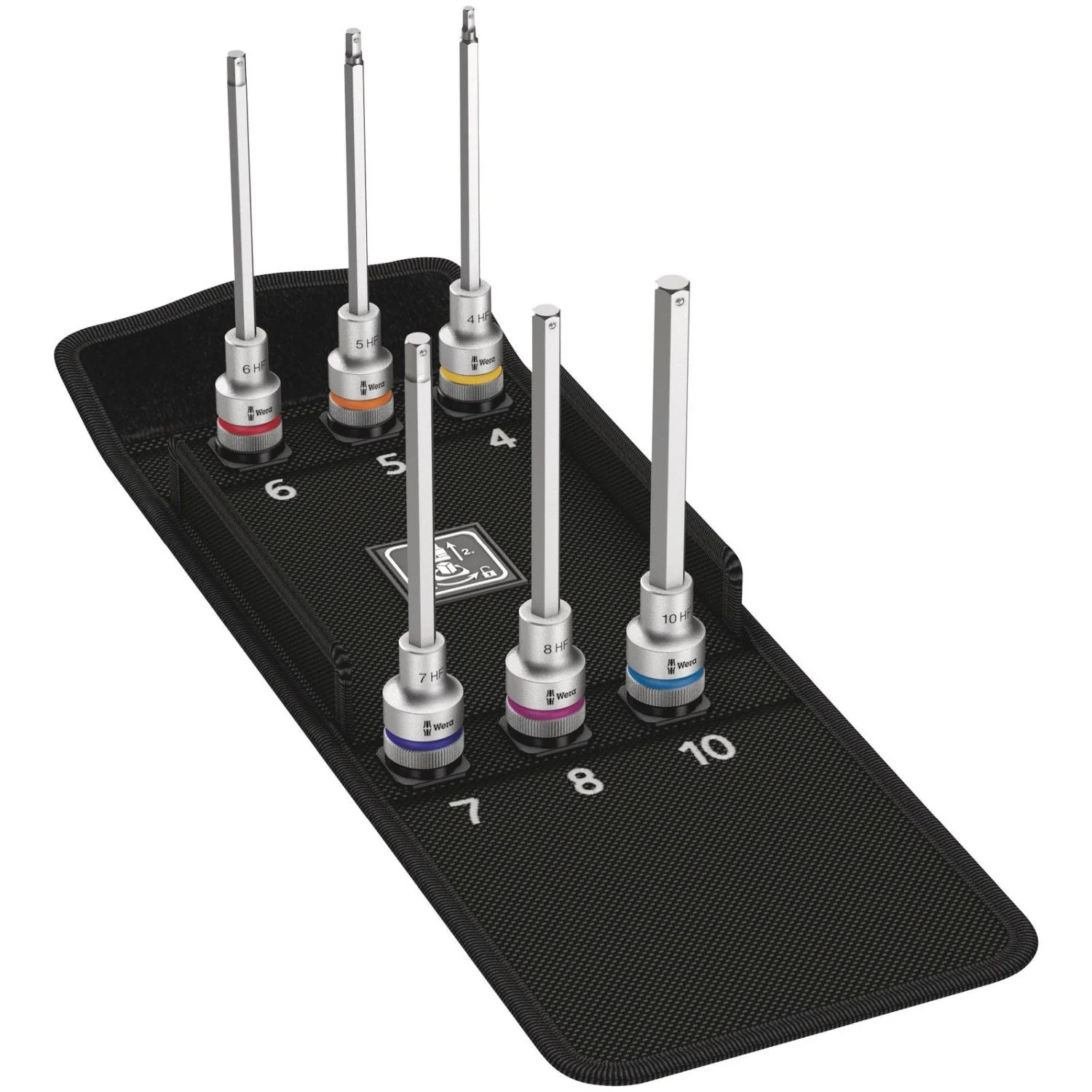 Wera 8740 C Hf 2 Zyklop Bit Socket Set With 1/2-in. Drive, With Holding Function, 6-Pieces - Image 1