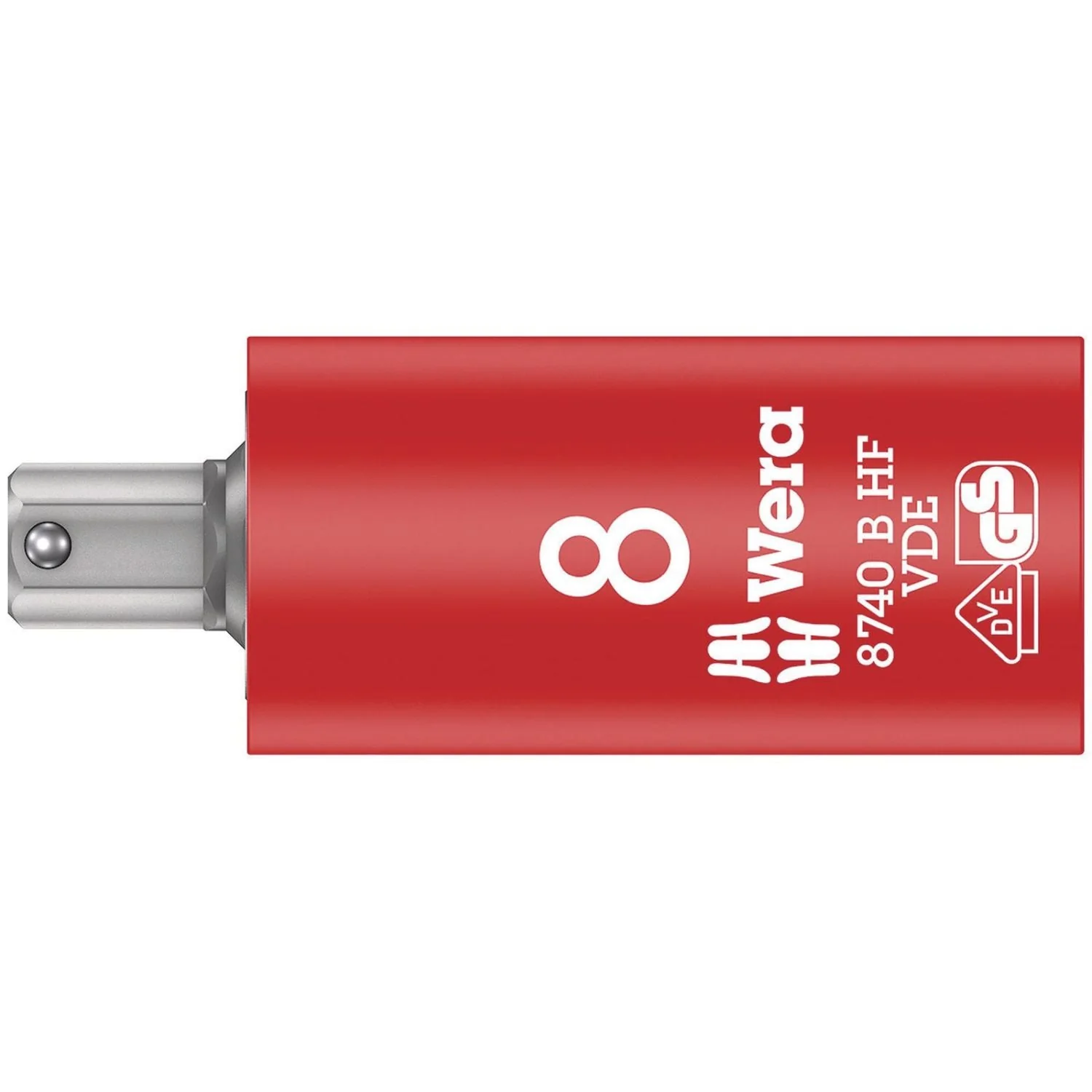 Wera 8740 B VDE Hf Zyklop Hex Bit Socket, Insulated, With Holding Function, 3/8-in. Drive, 5x55-mm. - Image 2