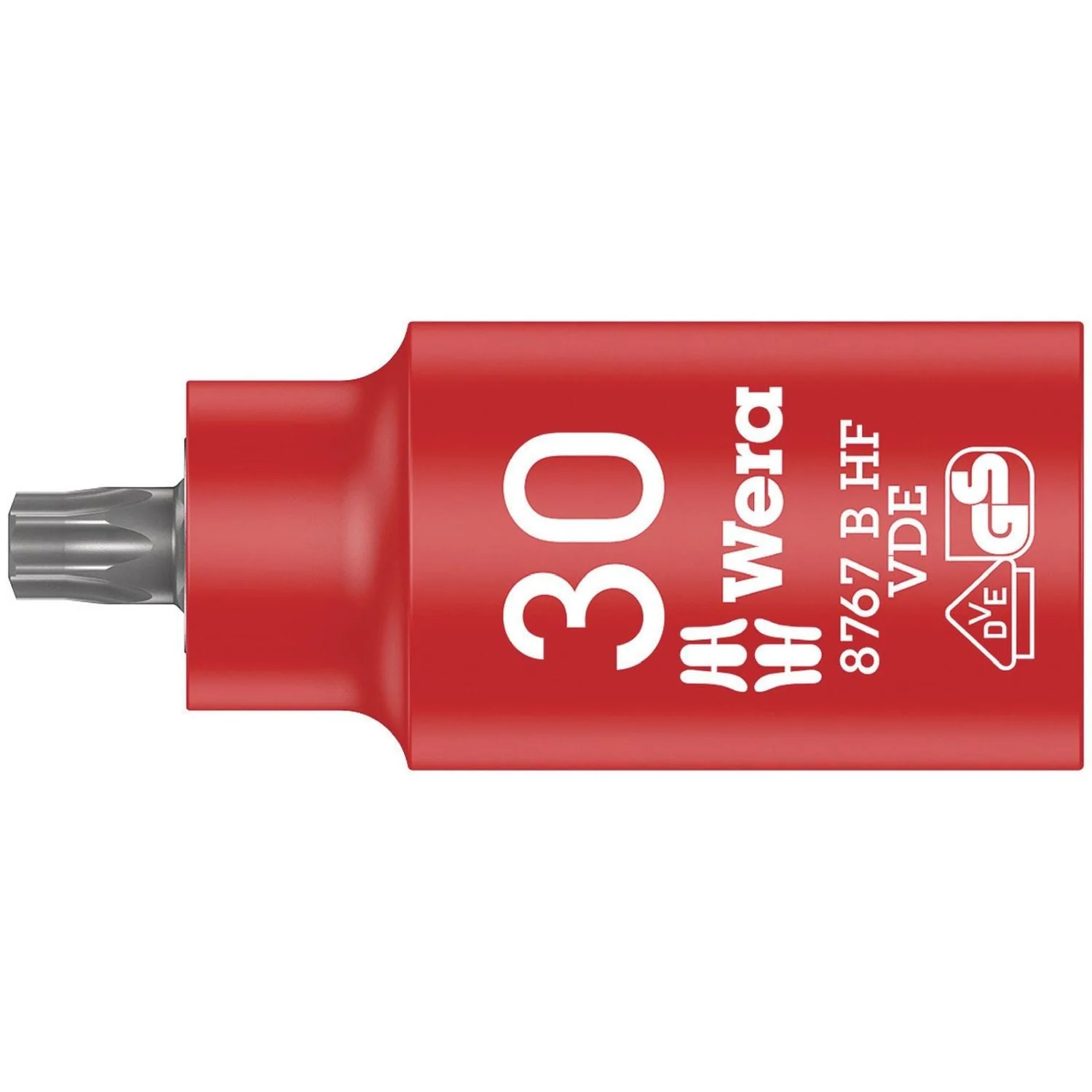 Wera 8767 B VDE Hf Torx Zyklop Bit Socket, Insulated, With Holding Function, 3/8-in. Drive, Torx 30x55-mm. - Image 1