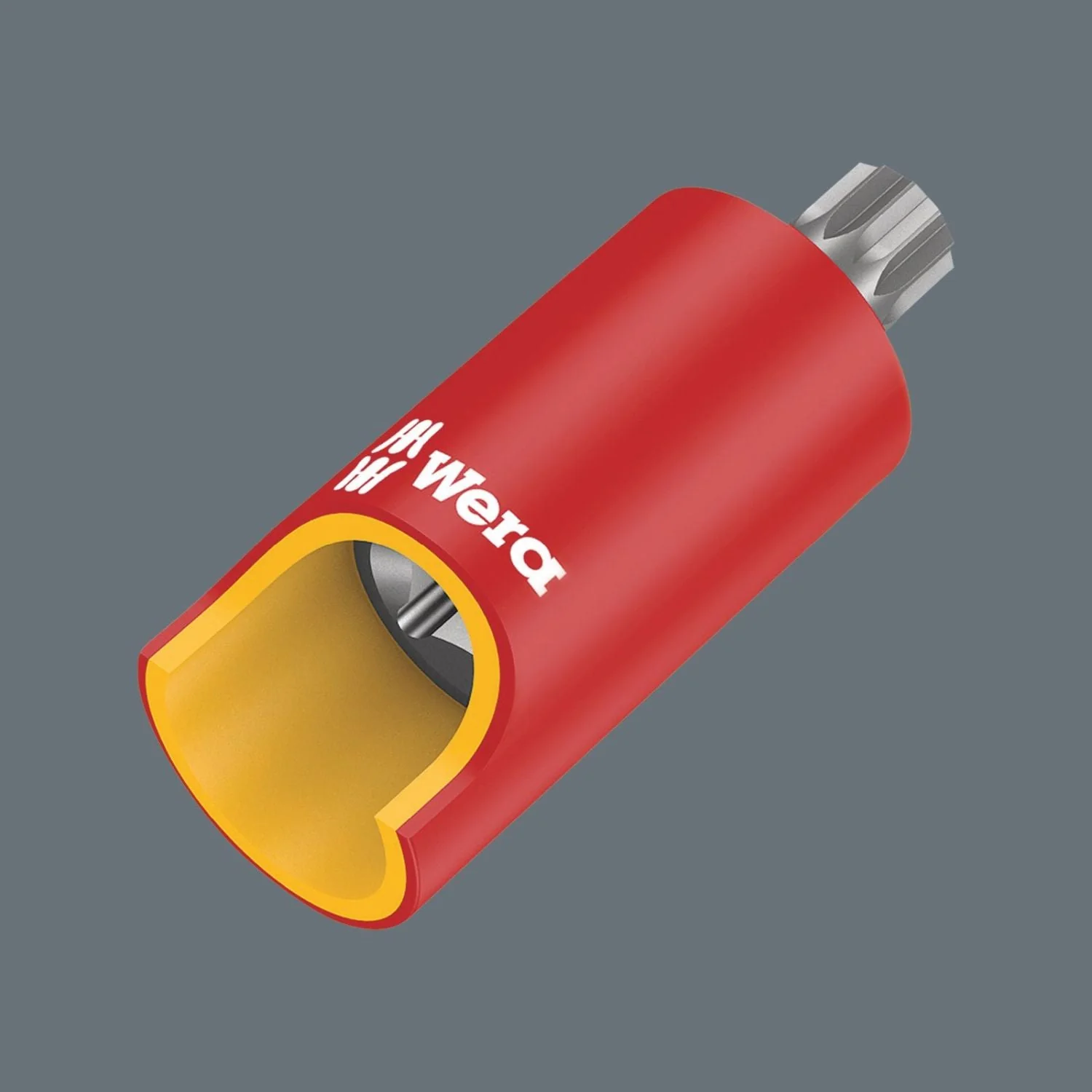 Wera 8760 B VDE Xzn Zyklop Bit Socket, Insulated, 3/8-in. Drive, For Multi-Point Socket Screws, M 8x59-mm. - Image 3