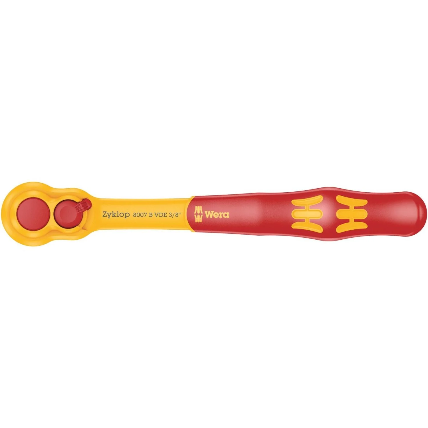 Wera 8007 B VDE Zyklop Ratchet, Insulated, With Switch Lever, With 3/8-in. Drive, 3/8-in.x222-mm. - Image 2