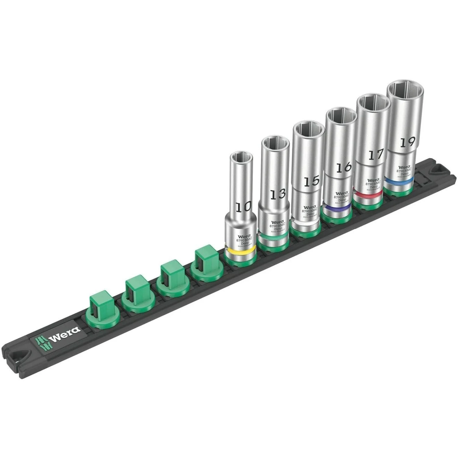 Wera Magnetic Socket Rail C Deep 1 Socket Set, 1/2-in. Drive, 6-Pieces - Image 2