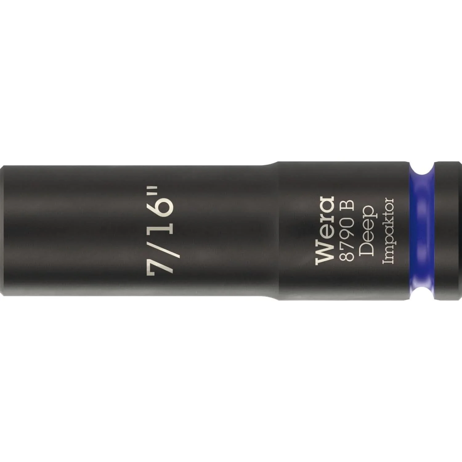 Wera 8790 B Impaktor Deep Socket With 3/8-in. Drive, 7/16-in.x63-mm. - Image 1