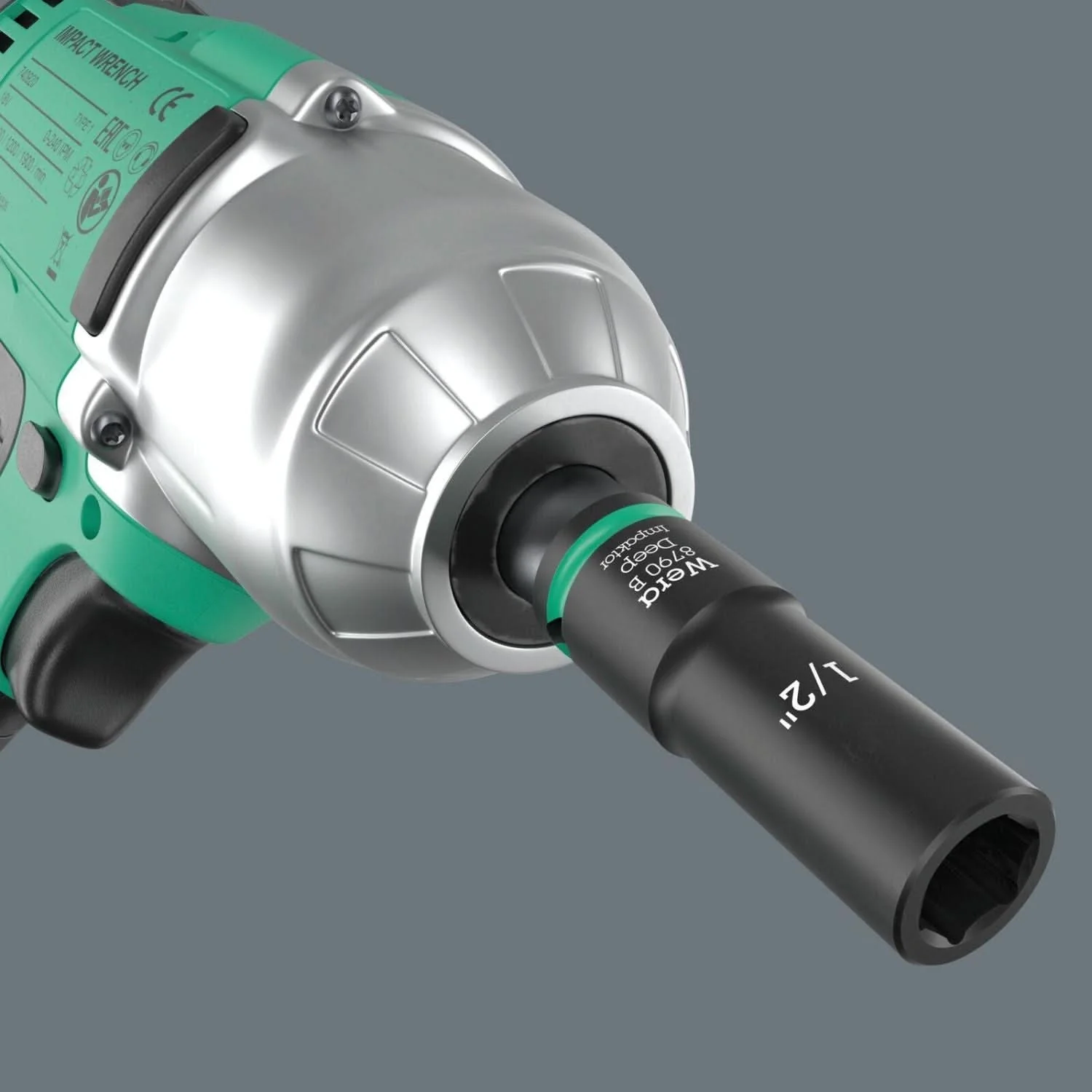 Wera 9661 Magnetic Rail B Impaktor Deep Imperial 1 Socket Set, 3/8-in. Drive, 9-Pieces - Image 3