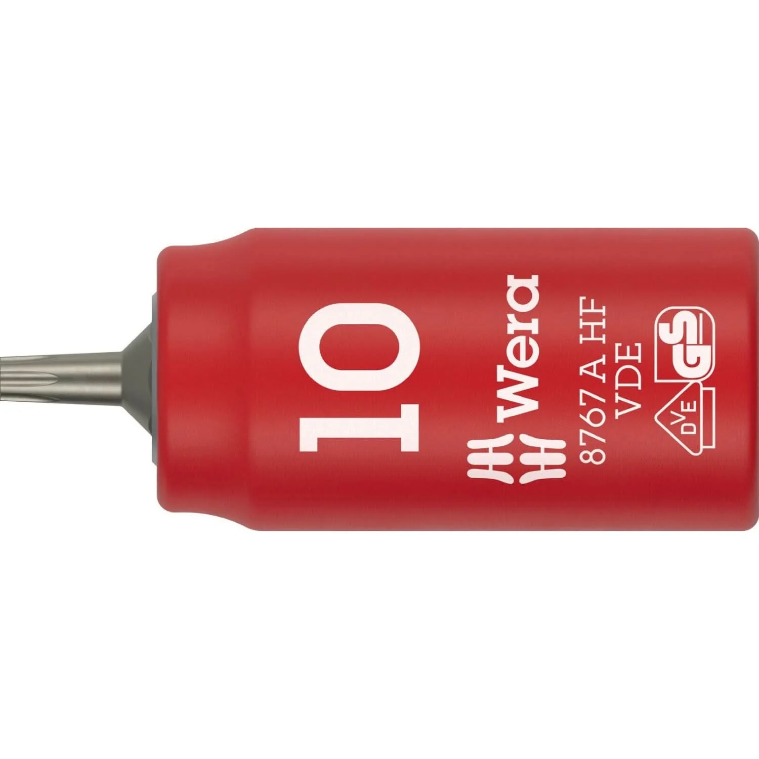 Wera 8767 A VDE Hf Torx Zyklop Bit Socket, Insulated, With 1/4-in. Drive, With Holding Function, Torx 10x36-mm. - Image 1