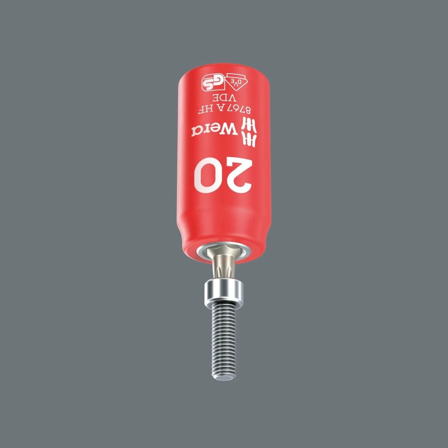 Wera 8767 A VDE Hf Torx Zyklop Bit Socket, Insulated, With 1/4-in. Drive, With Holding Function, Torx 20x36-mm. - Image 3