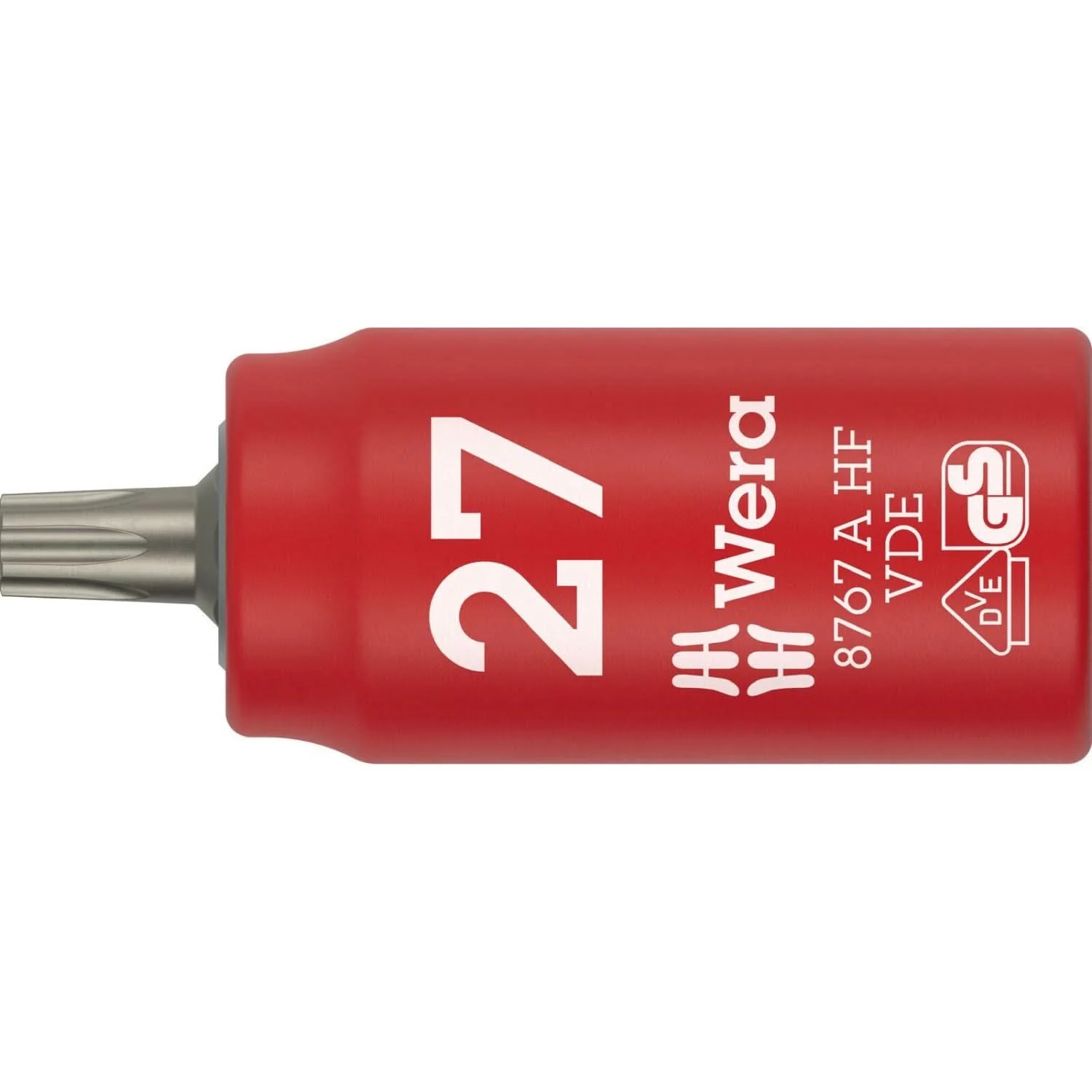 Wera 8767 A VDE Hf Torx Zyklop Bit Socket, Insulated, With 1/4-in. Drive, With Holding Function, Torx 27x36-mm. - Image 1