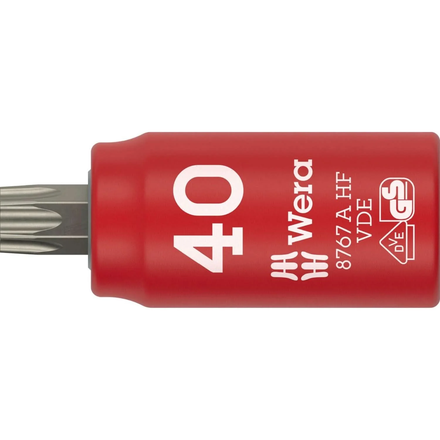 Wera 8767 A VDE Hf Torx Zyklop Bit Socket, Insulated, With 1/4-in. Drive, With Holding Function, Torx 27x36-mm. - Image 2