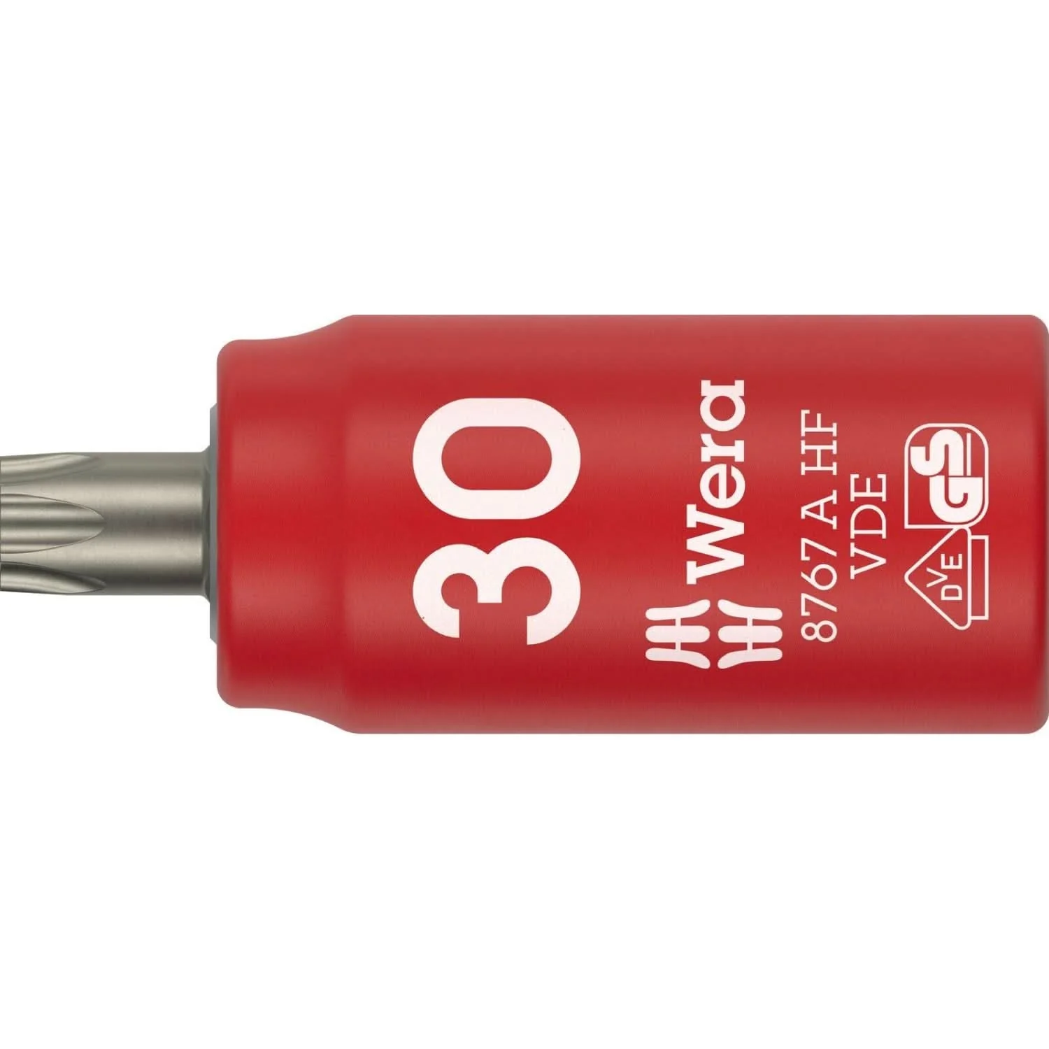 Wera 8767 A VDE Hf Torx Zyklop Bit Socket, Insulated, With 1/4-in. Drive, With Holding Function, Torx 30x36-mm. - Image 1