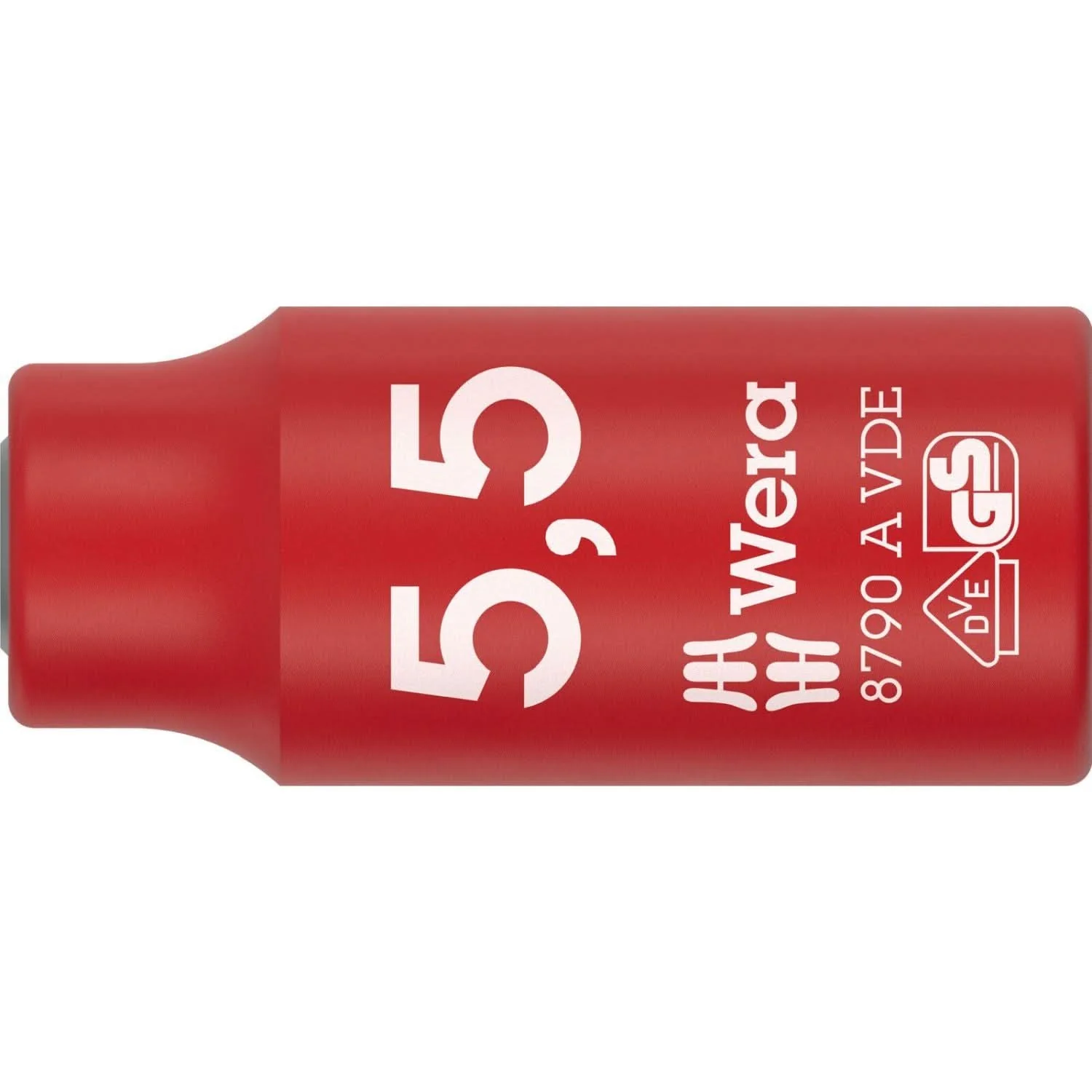 Wera 8790 A VDE Zyklop Socket, Insulated, With 1/4-in. Drive, 5.5x41-mm. - Image 1