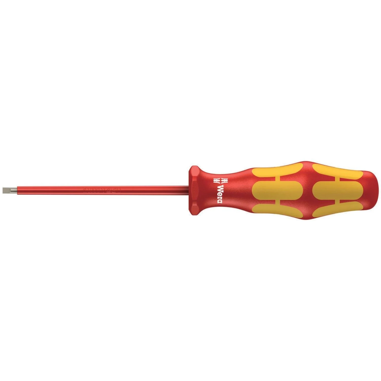 Wera 160 I VDE Insulated Screwdriver For Slotted Screws, 0.4x2.5x80-mm. - Image 1