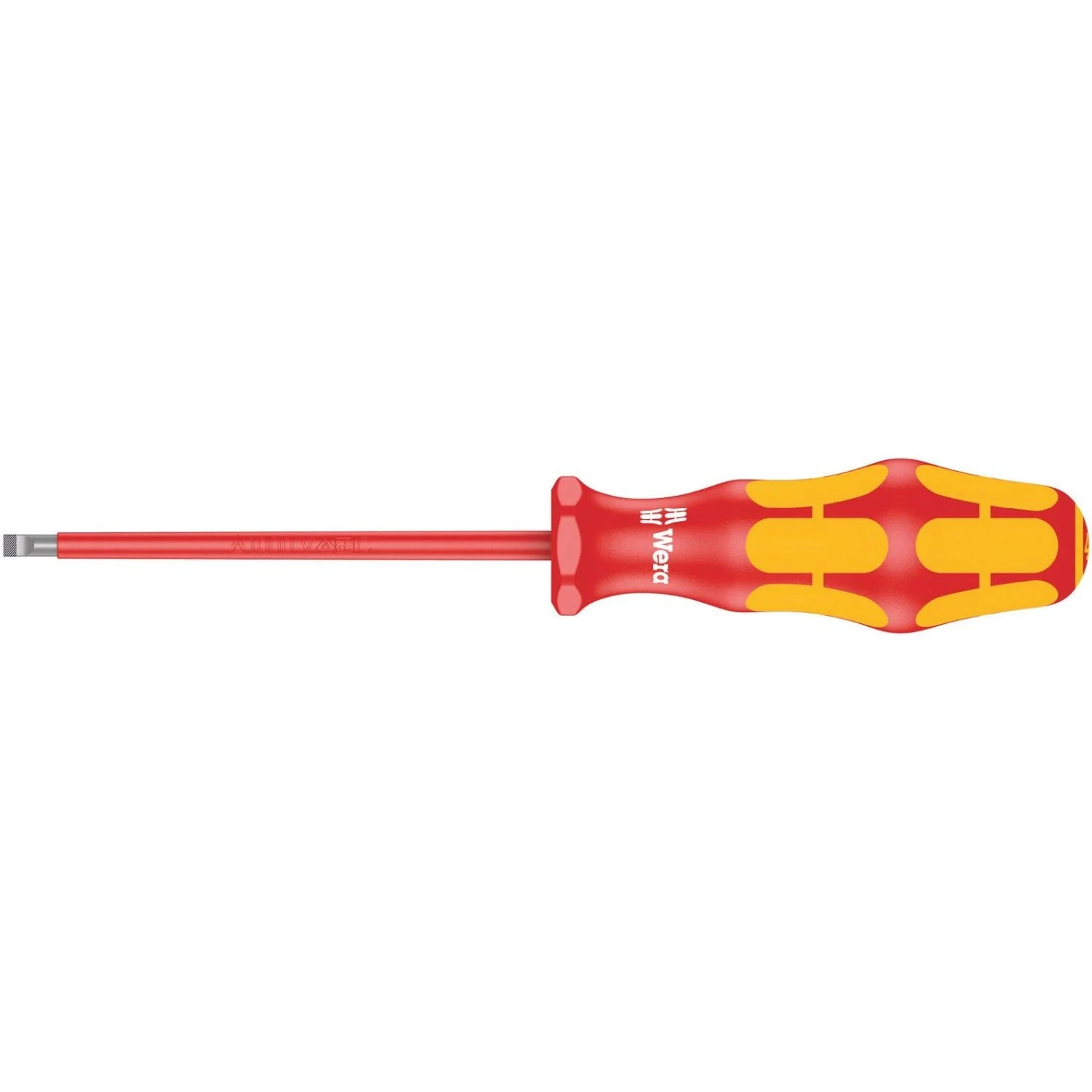 Wera 160 I VDE Insulated Screwdriver For Slotted Screws, 0.4x2.5x80-mm. - Image 2