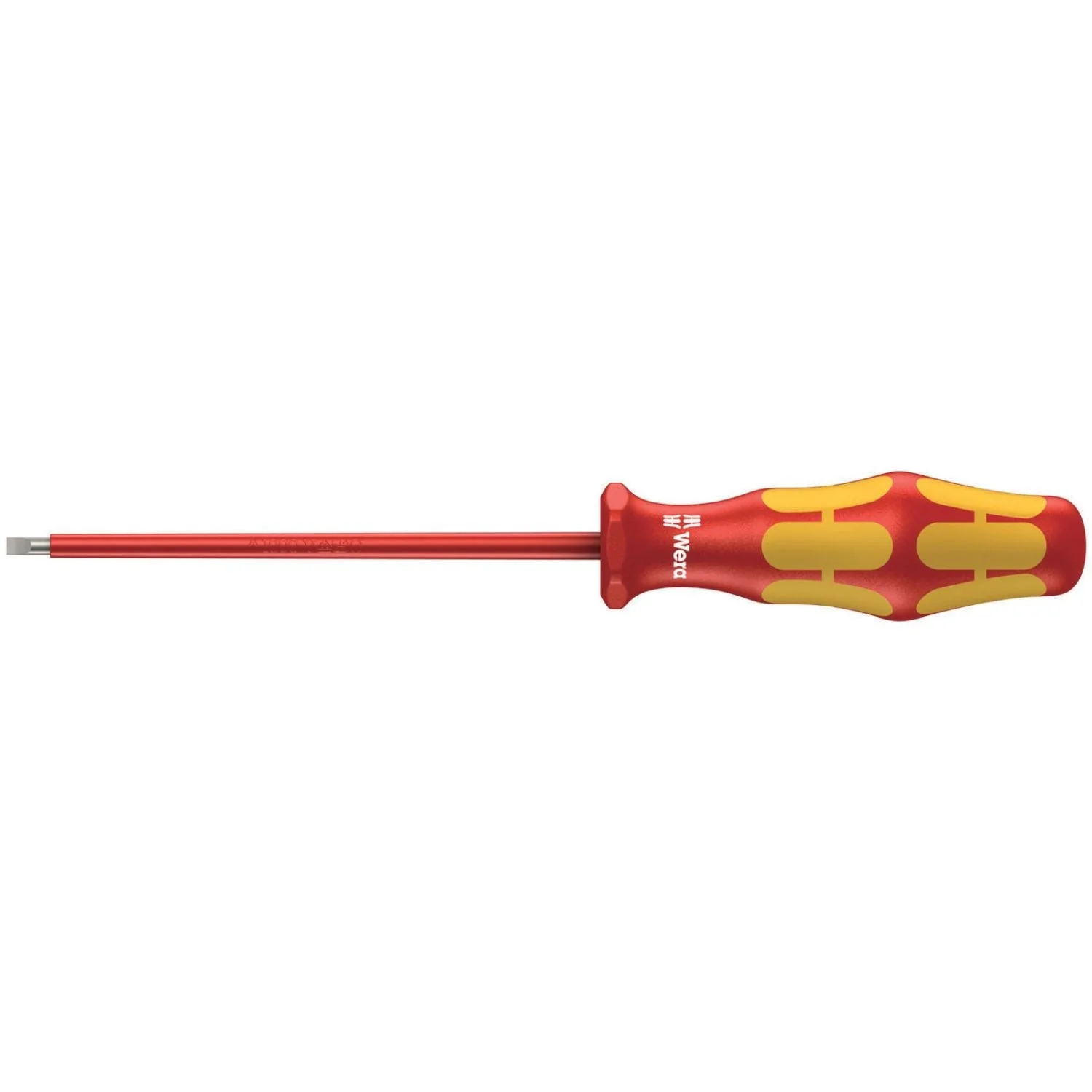Wera 160 I VDE Insulated Screwdriver For Slotted Screws, 0.5x3x100-mm. - Image 1