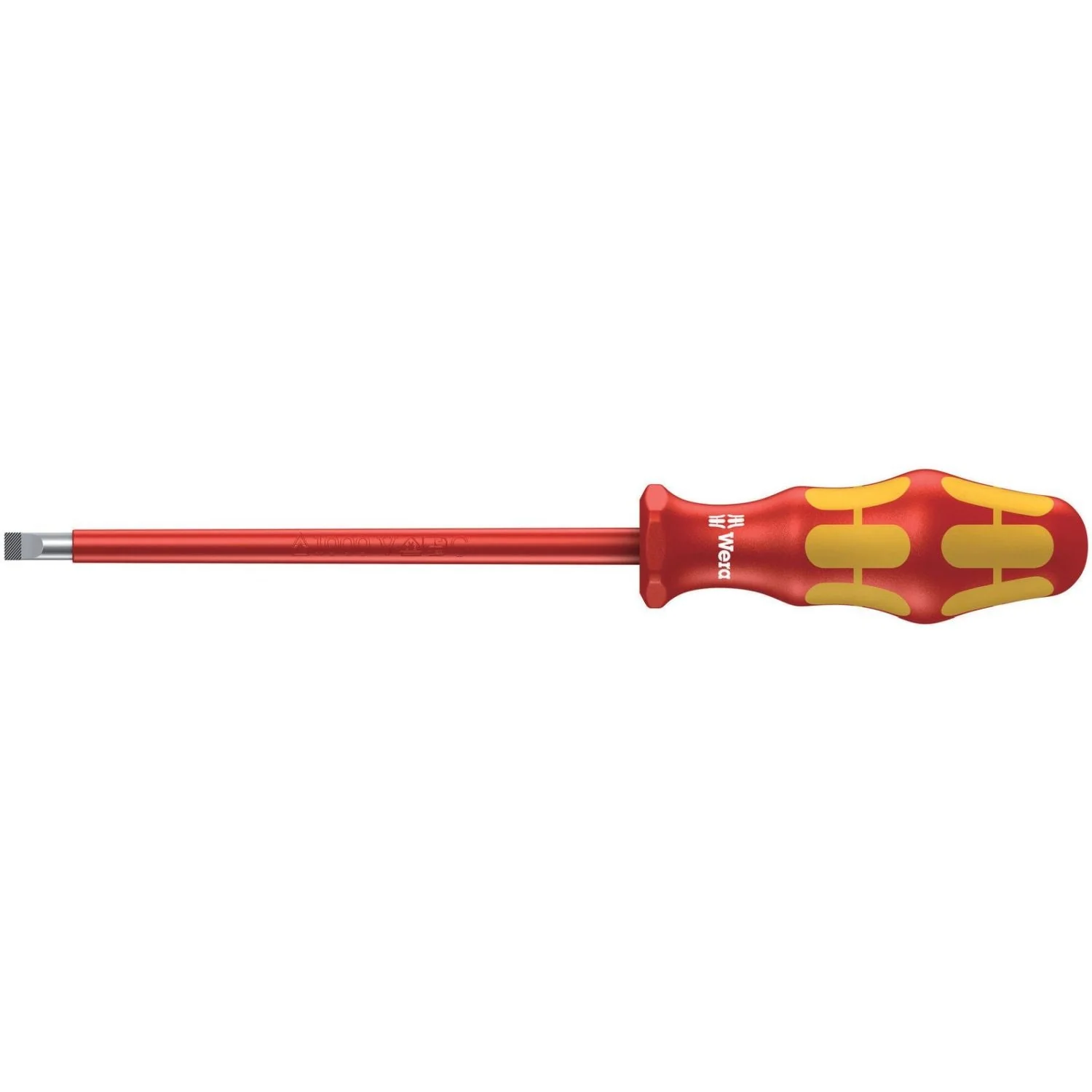 Wera 160 I VDE Insulated Screwdriver For Slotted Screws, 1.2x6.5x150-mm. - Image 1