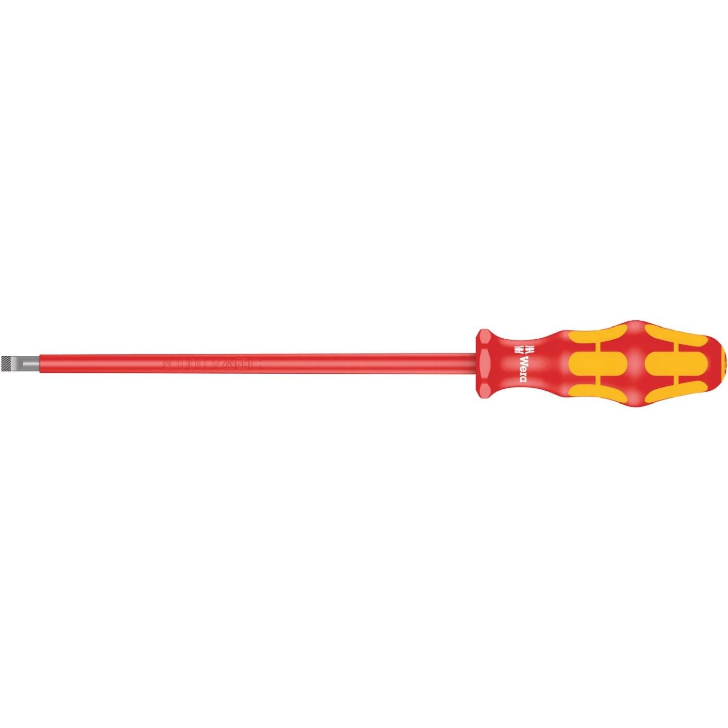 Wera 160 I VDE Insulated Screwdriver For Slotted Screws, 1.2x6.5x200-mm. - Image 1