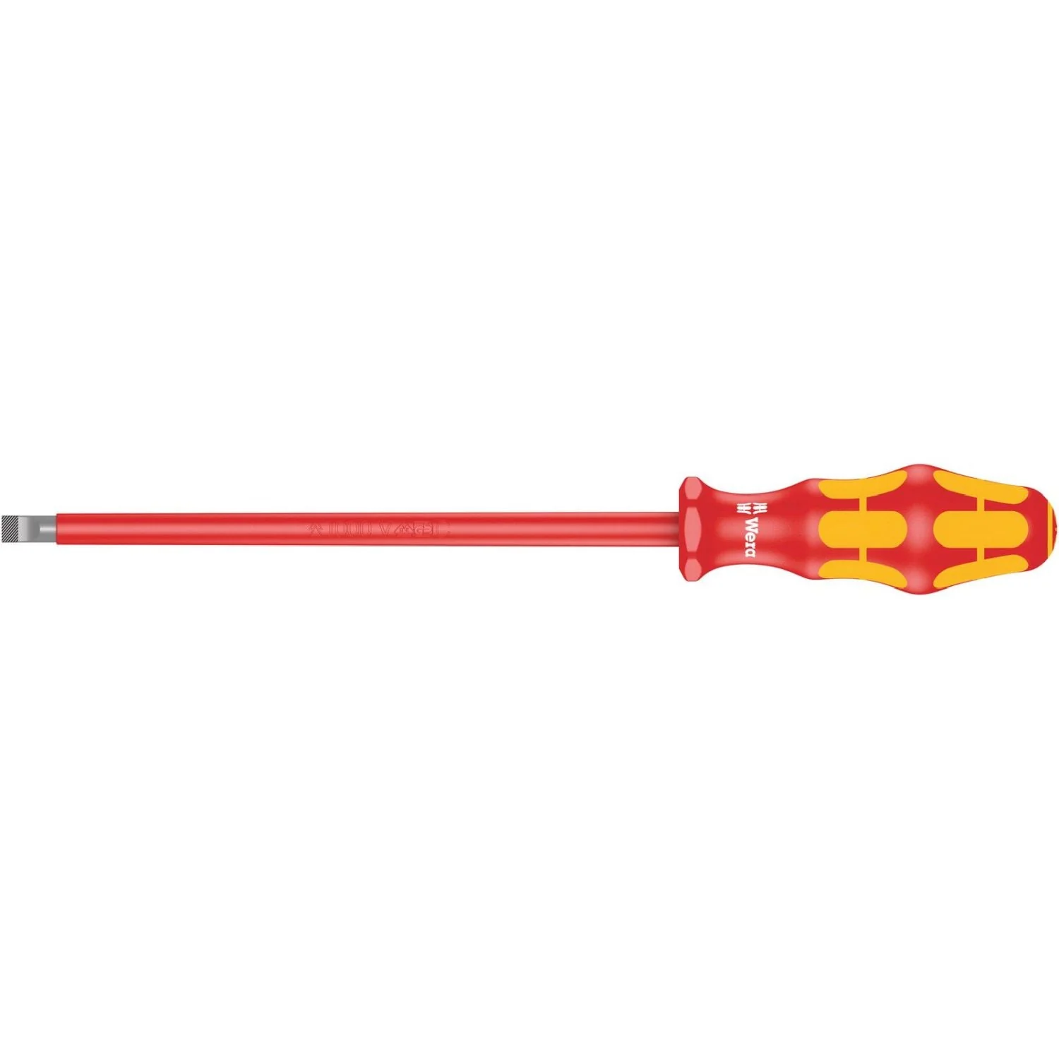 Wera 160 I VDE Insulated Screwdriver For Slotted Screws, 1.6x8x200-mm. - Image 1