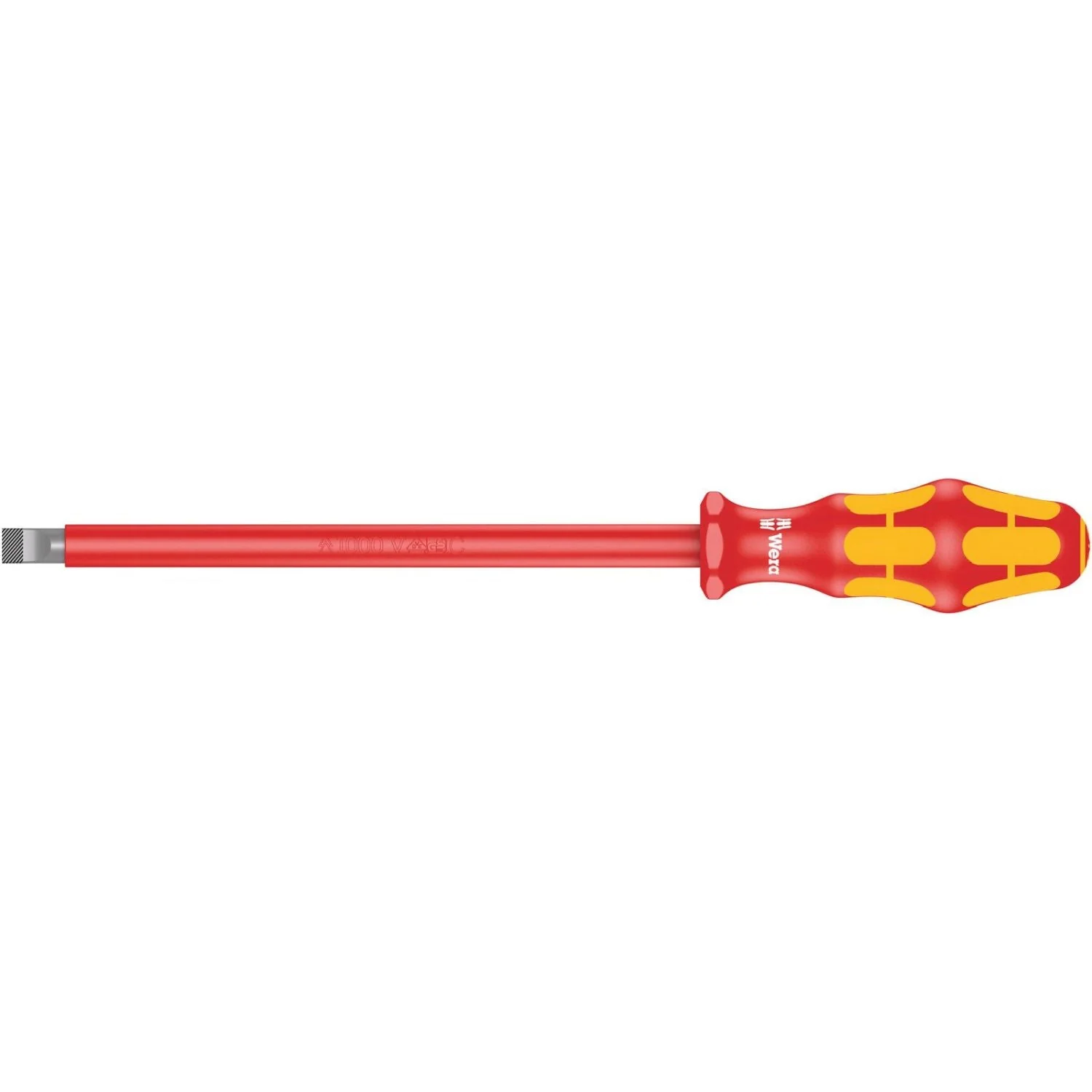 Wera 160 I VDE Insulated Screwdriver For Slotted Screws, 1.6x10x200-mm. - Image 1
