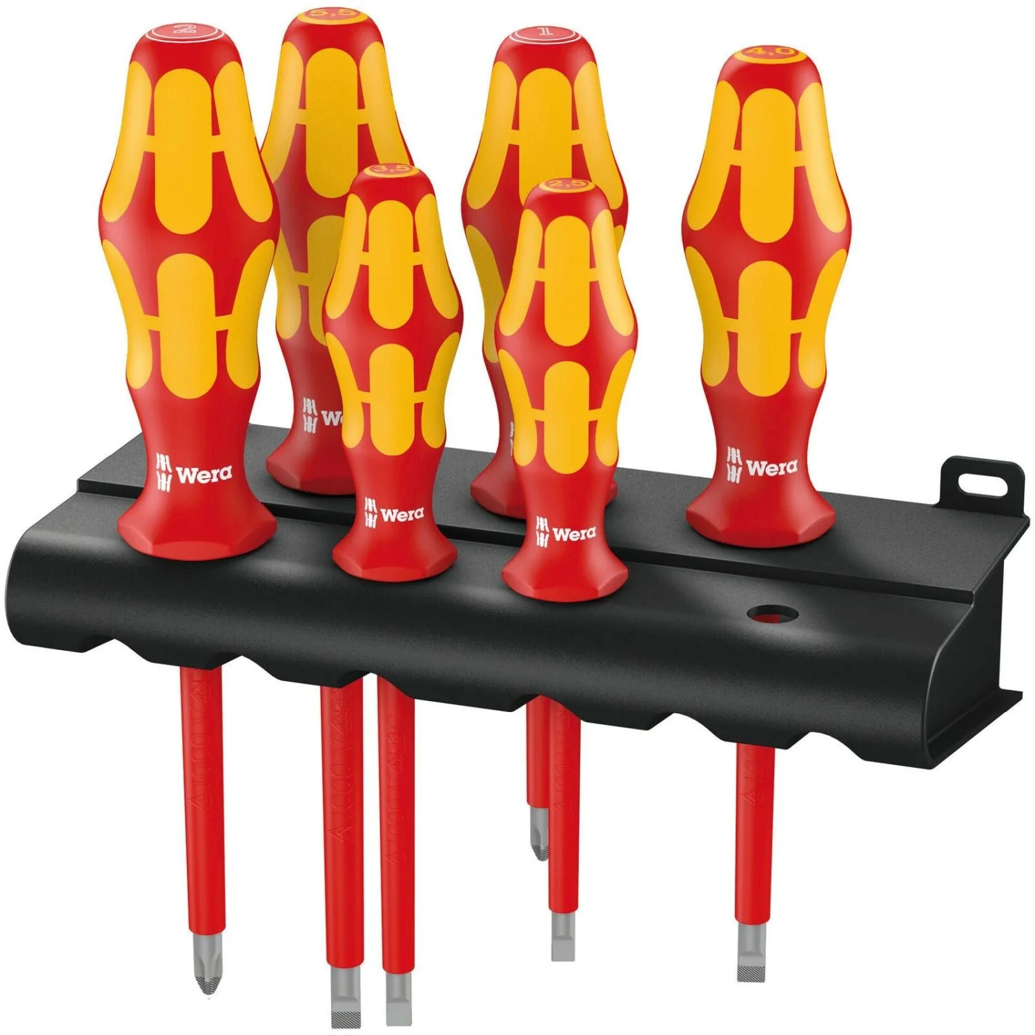 Wera 160 I/6 Rack Screwdriver Set Kraftform Plus Series 100 + Rack, 6-Pieces - Image 1