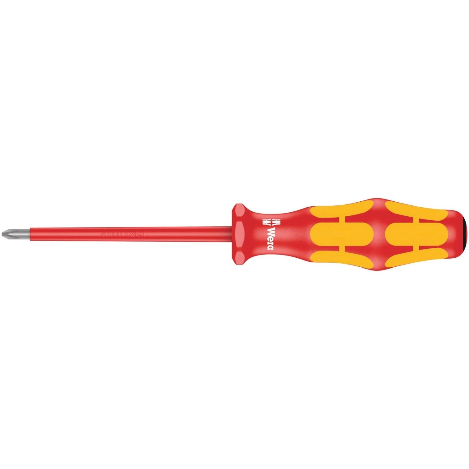 Wera 165 I Pz VDE Insulated Screwdriver For Pozidriv Screws, Pz 0x80-mm. - Image 1