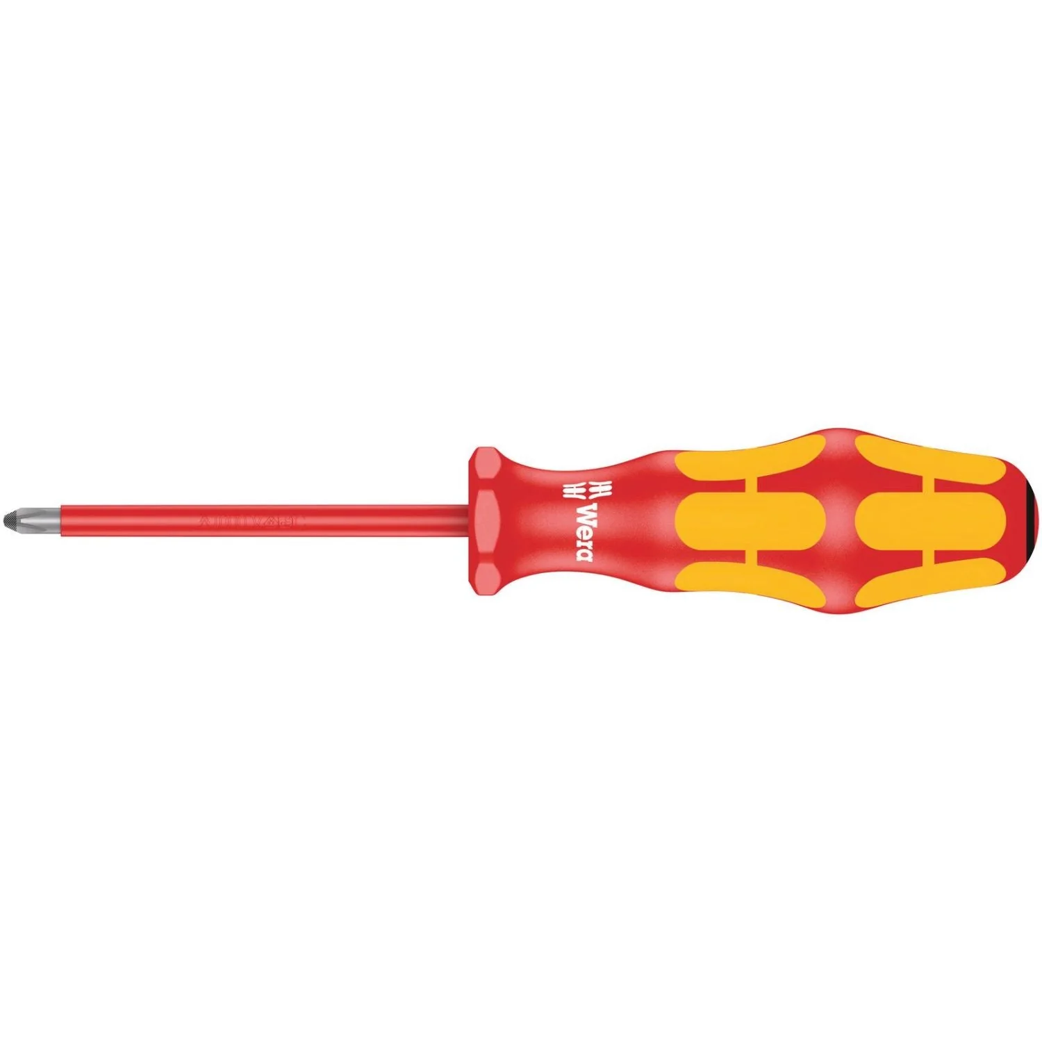 Wera 165 I Pz VDE Insulated Screwdriver For Pozidriv Screws, Pz 1x80-mm. - Image 1