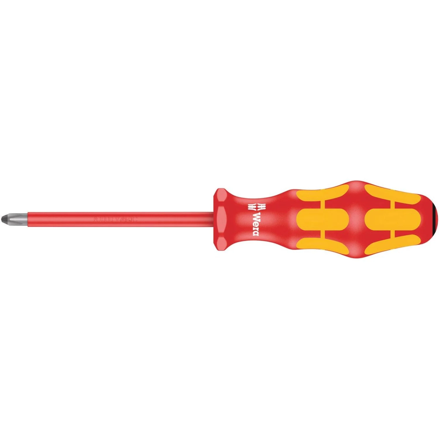 Wera 165 I Pz VDE Insulated Screwdriver For Pozidriv Screws, Pz 2x100-mm. - Image 1