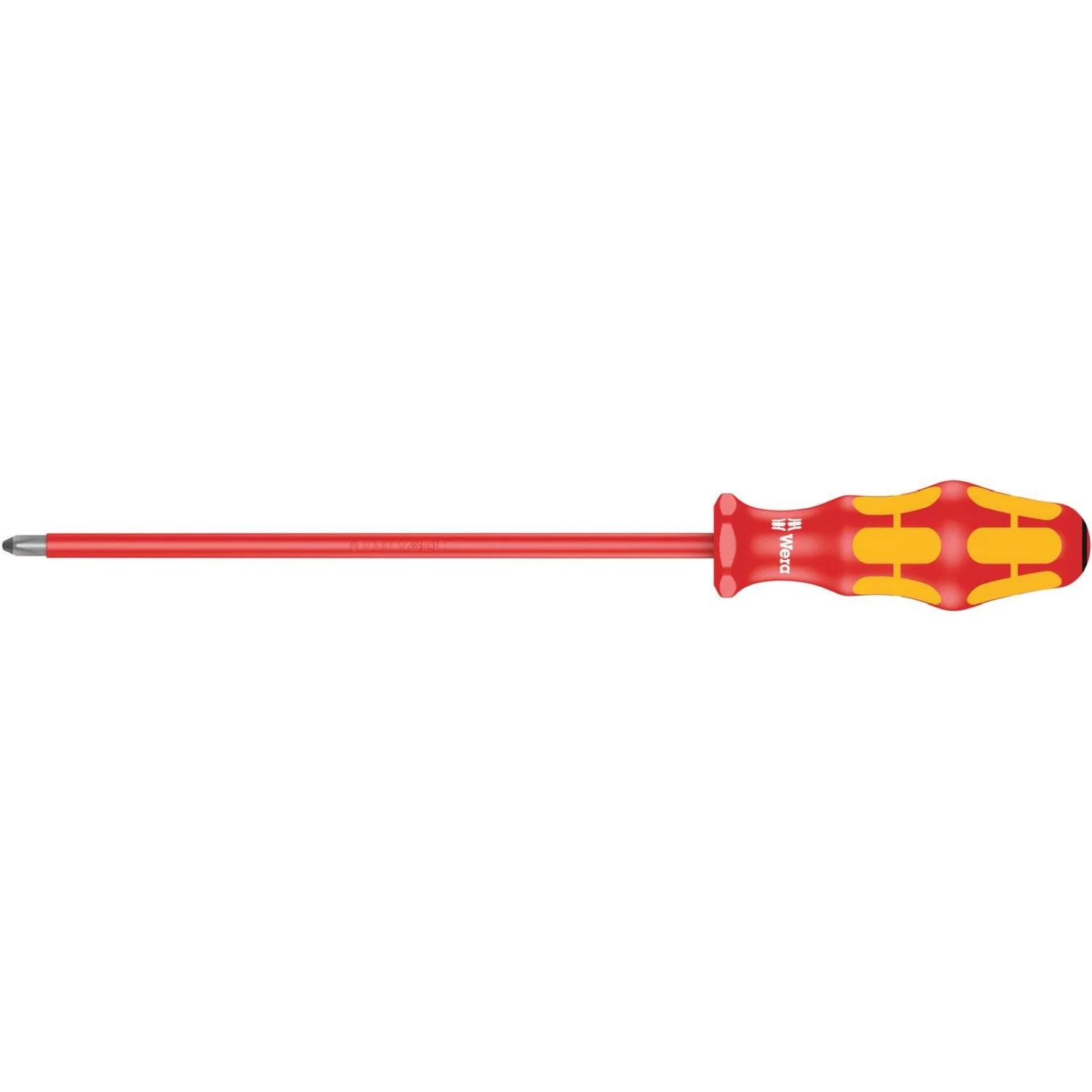 Wera 165 I Pz VDE Insulated Screwdriver For Pozidriv Screws, Pz 2x200-mm. - Image 1