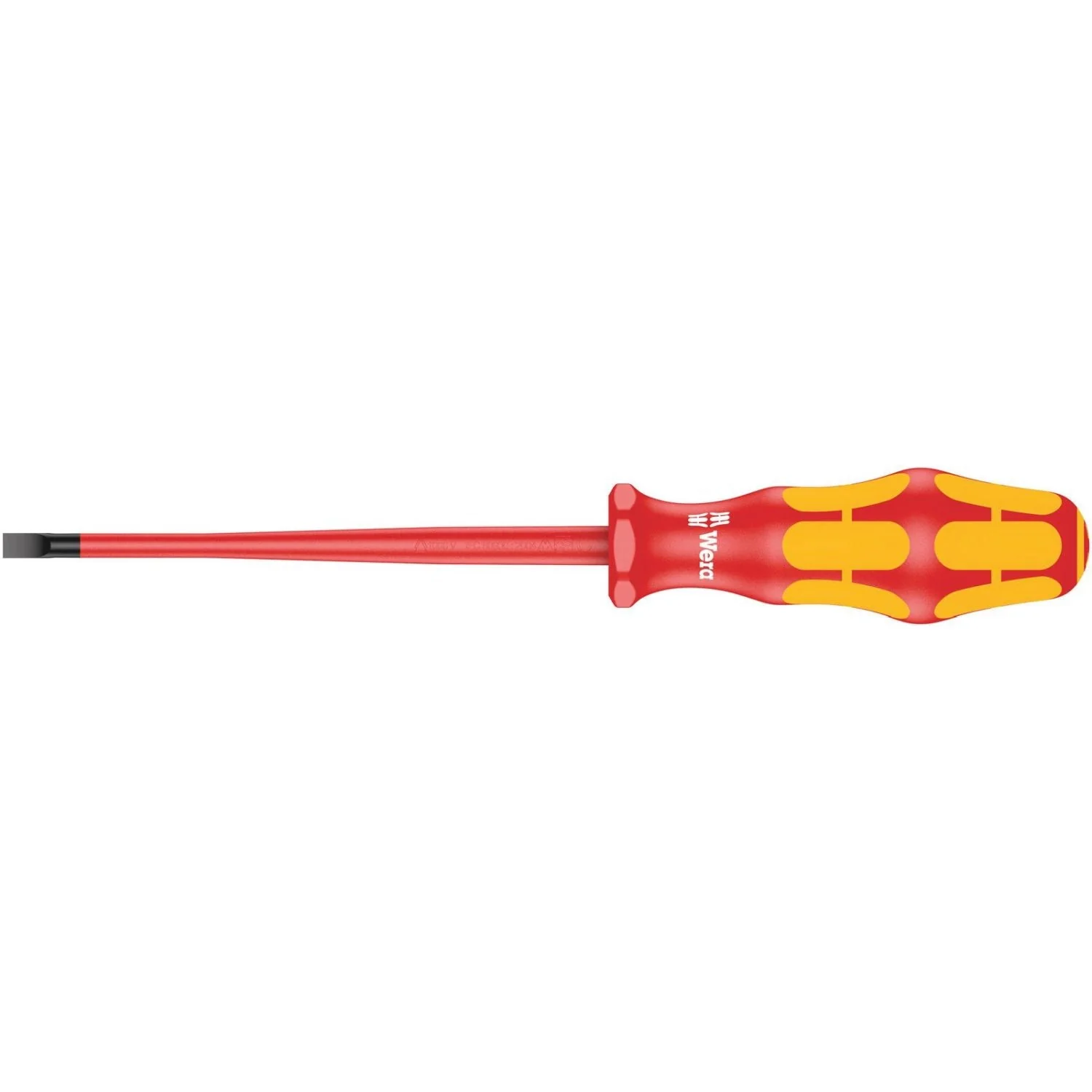 Wera 160 Is VDE Insulated Screwdriver With Reduced Blade Diameter For Slotted Screws, 0.6x3.5x100-mm. - Image 2