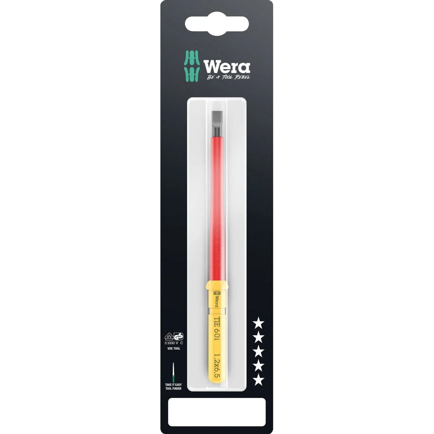 Wera Kraftform Kompakt VDE 60 I Take It Easy SB, 1.2x6.5x157-mm. - Image 2