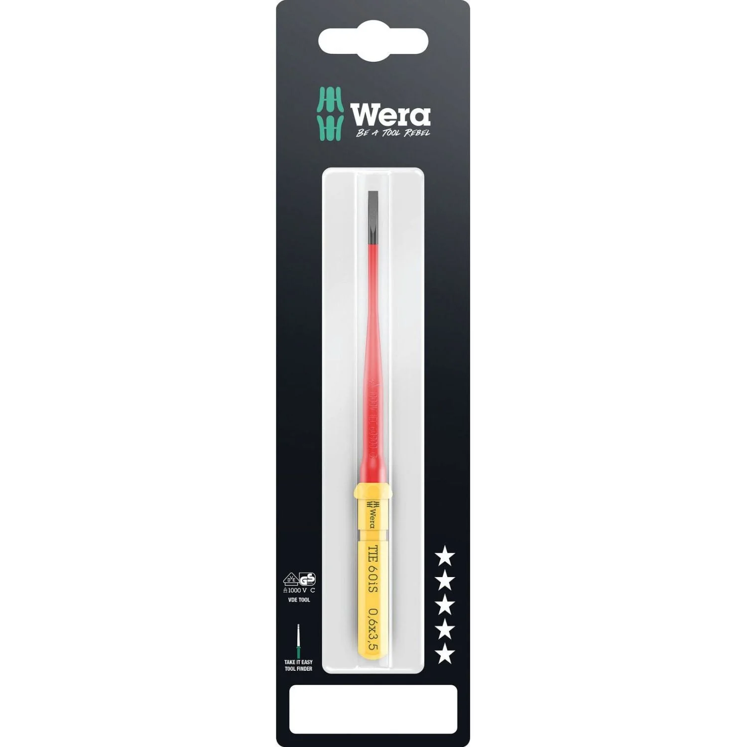 Wera Kraftform Kompakt VDE 60 Is Take It Easy SB, 0.6x3.5x157-mm. - Image 2