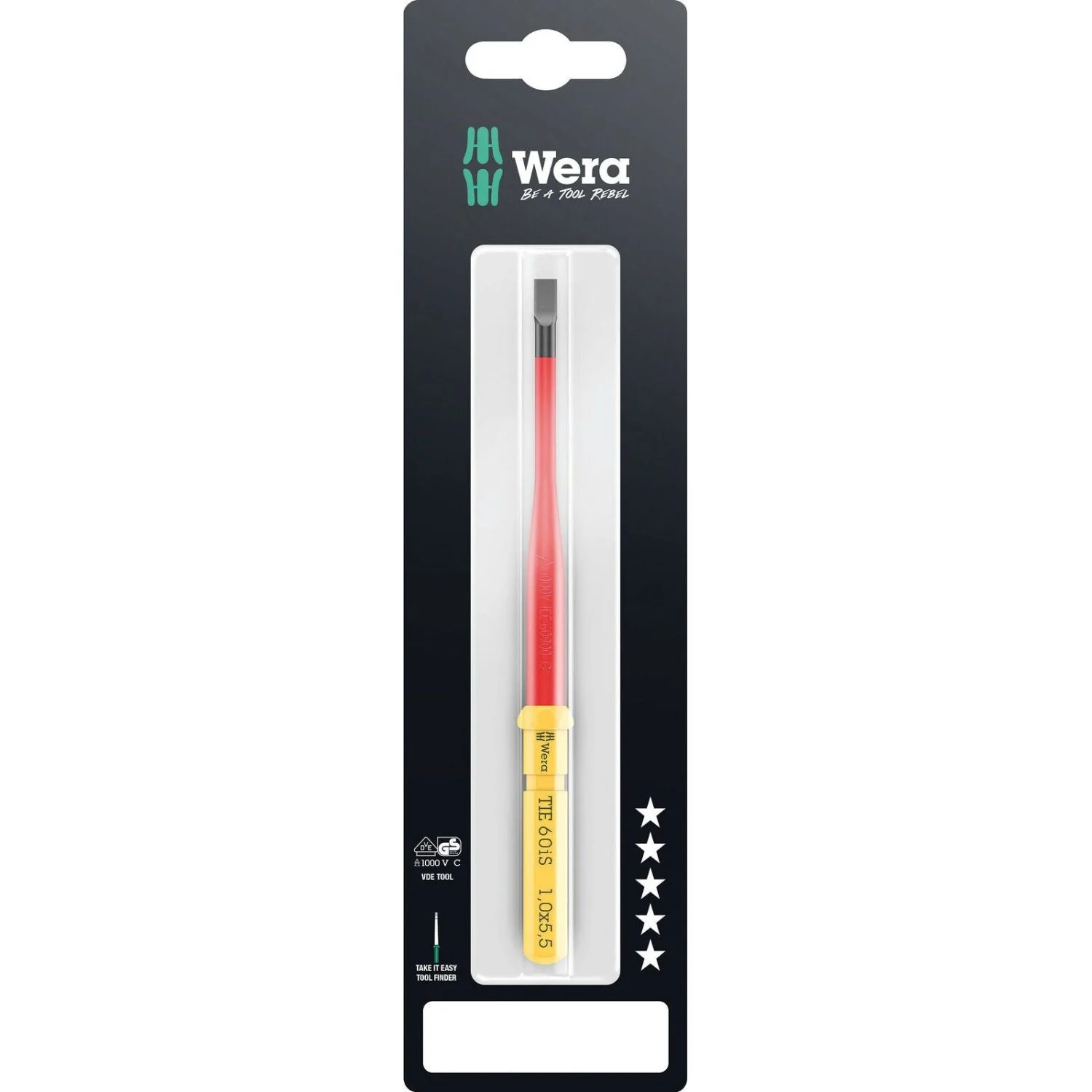 Wera Kraftform Kompakt VDE 60 Is Take It Easy SB, 1x5.5x157-mm. - Image 1