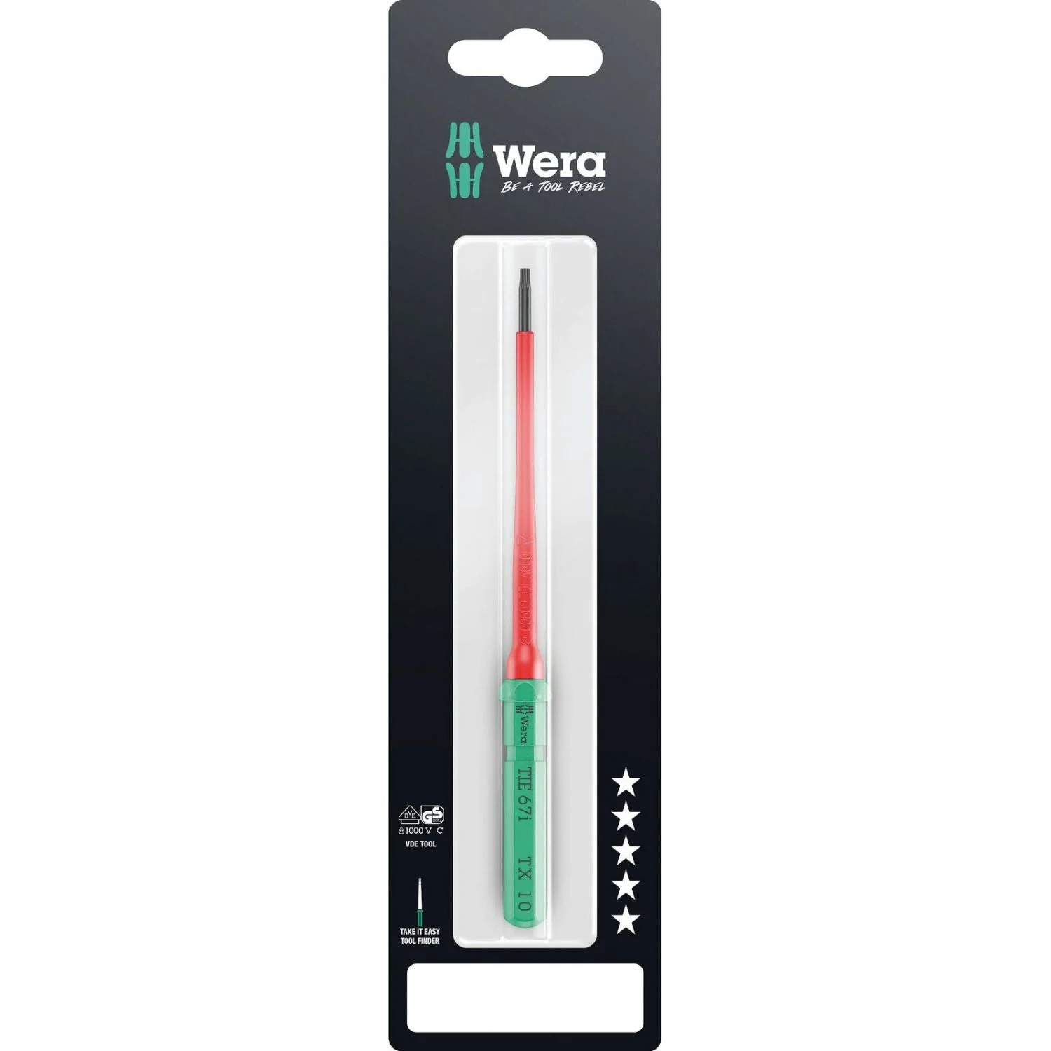 Wera Kraftform Kompakt VDE 67 I Torx Take It Easy SB, Torx 10x157-mm. - Image 1