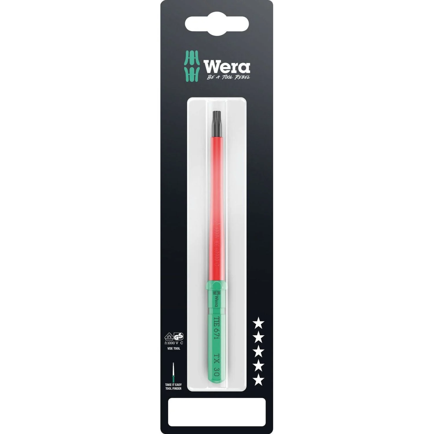 Wera Kraftform Kompakt VDE 67 I Torx Take It Easy SB, Torx 30x157-mm. - Image 2