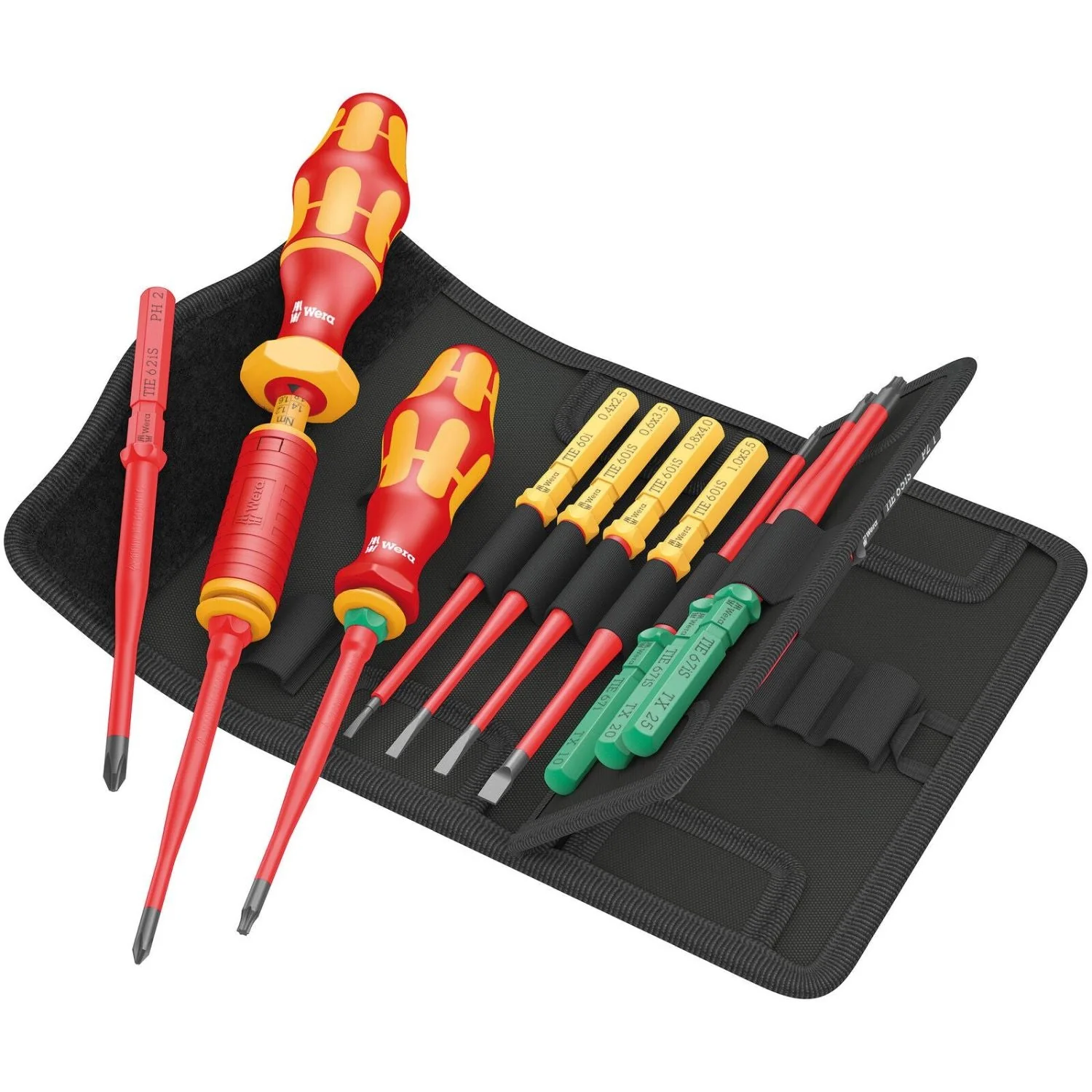 Wera Kraftform Kompakt VDE 16 Torque 1.2-3.0 Nm Extra Slim 1 Tool Finder, 16-Pieces - Image 1