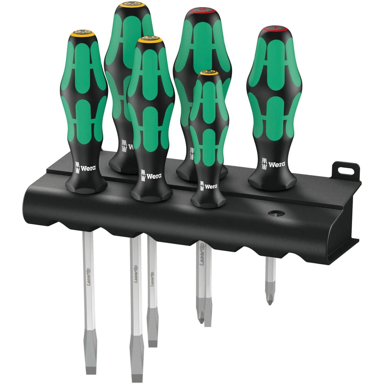 Wera 334 Sk/6 Rack Screwdriver Set Kraftform Plus Lasertip And Rack, 6-Pieces - Image 2