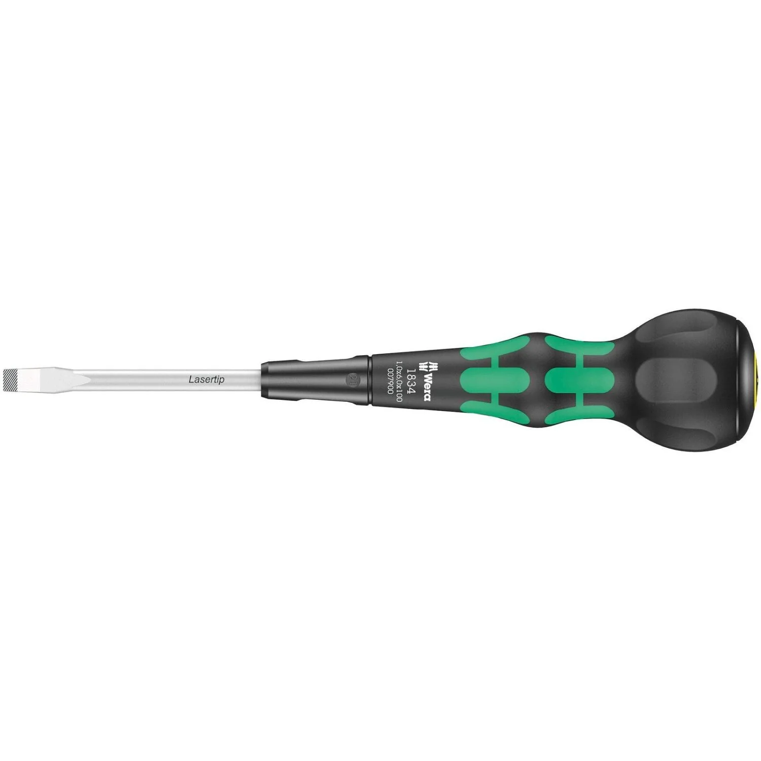 Wera 1834 Kraftform Ball-Grip Slotted Screwdriver - Workshop Blade, 1x6x100-mm. - Image 1