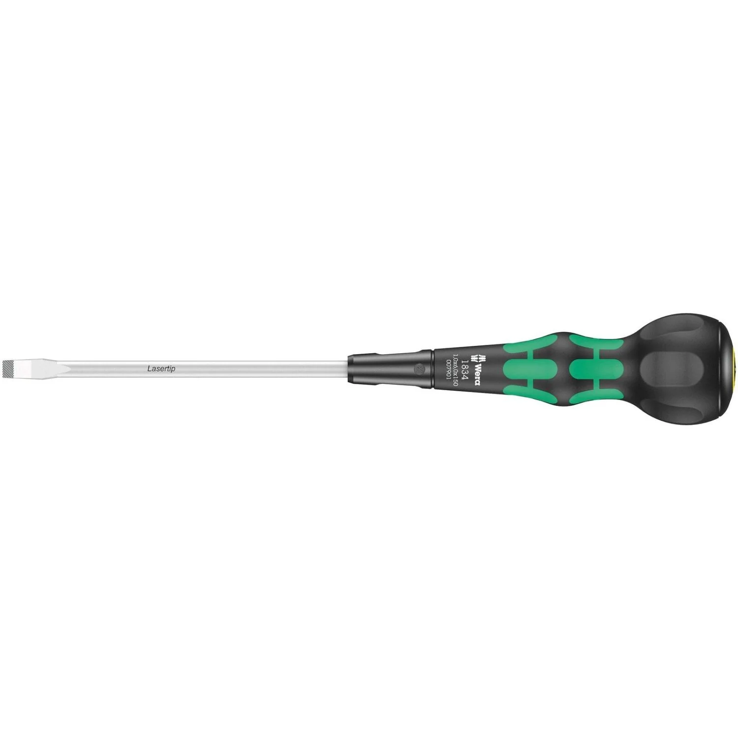 Wera 1834 Kraftform Ball-Grip Slotted Screwdriver - Workshop Blade, 1x6x150-mm. - Image 1
