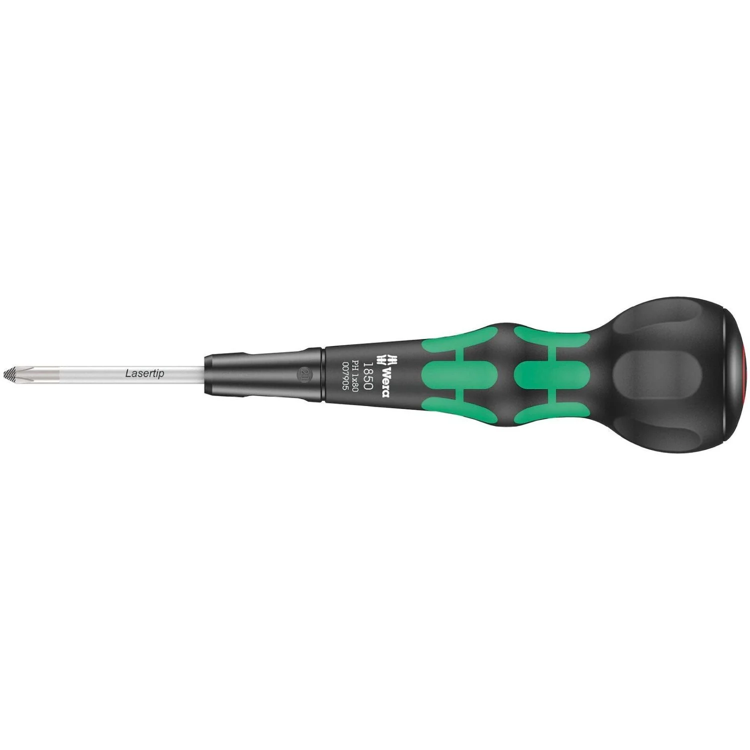 Wera 1850 Ph Kraftform Ball-Grip Phillips-Head Screwdriver, Ph 1x80-mm. - Image 1