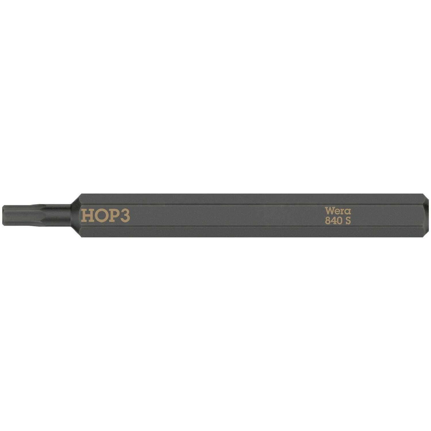Wera 840 S Hex-Plus Bit For Impact Screwdrivers, 3x70-mm. - Image 1
