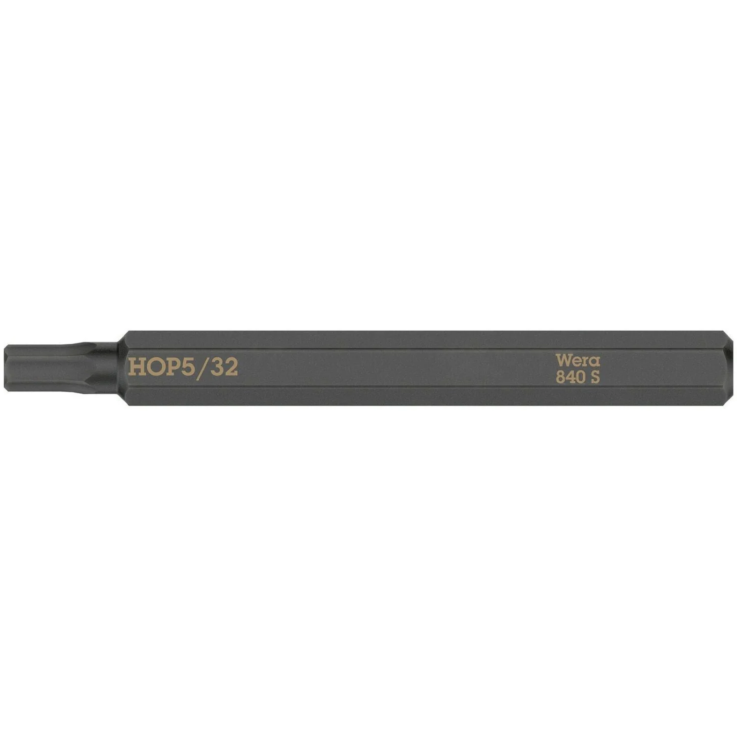 Wera 840 S Hex-Plus Bit For Impact Screwdrivers, 5/32-in.x70-mm. - Image 1