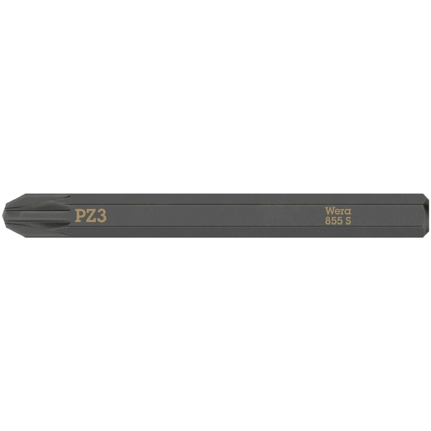 Wera 855 S Pozidriv Bit For Impact Screwdrivers, Pz 3x70-mm. - Image 1