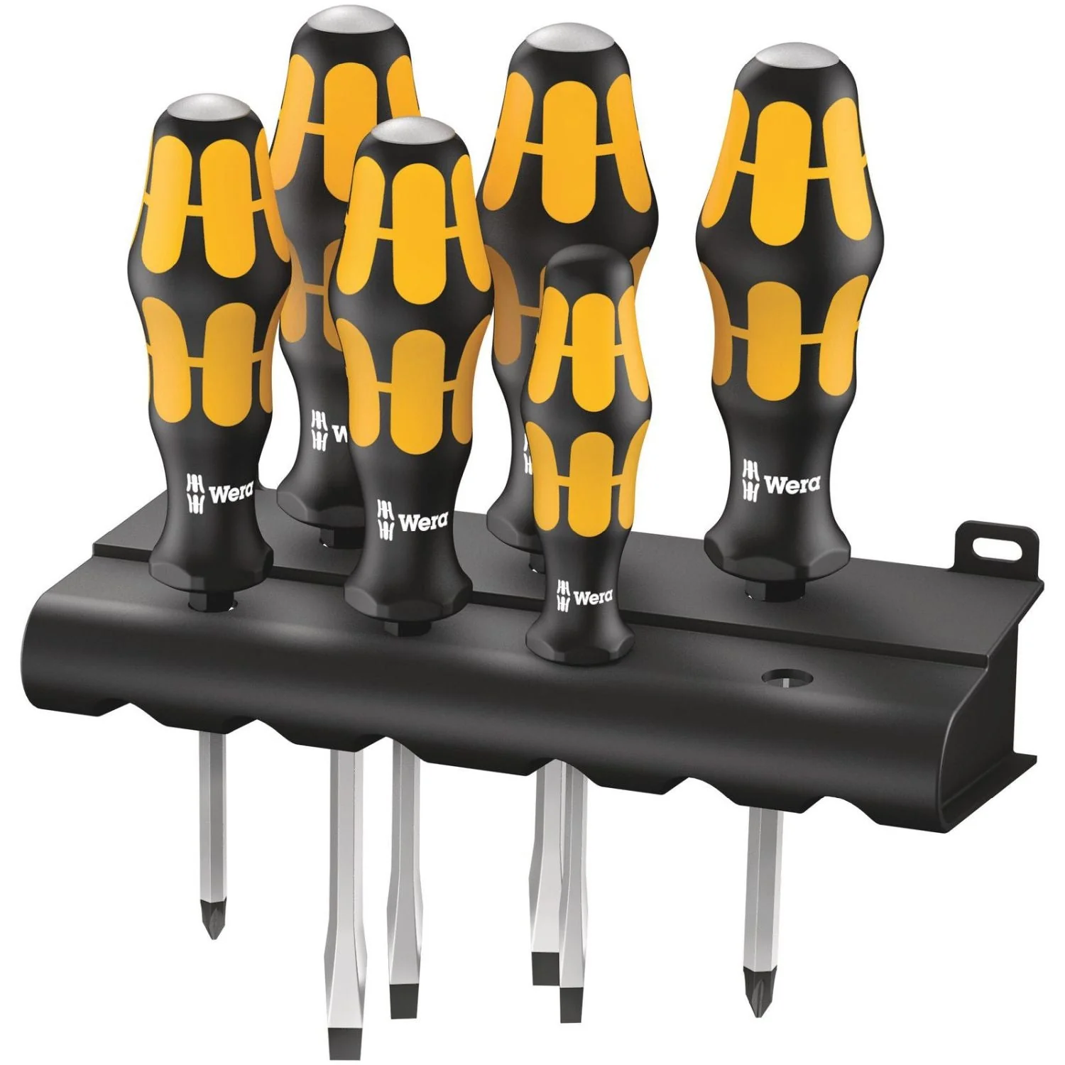 Wera 932/6 Screwdriver Set Kraftform Wera: Chiseldriver And Rack, 6-Pieces - Image 1