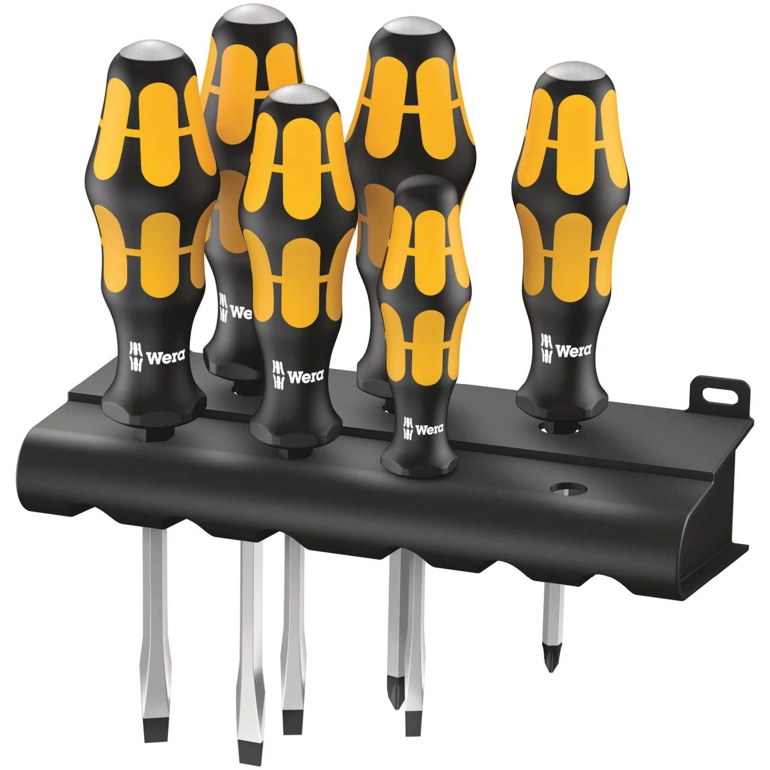 Wera 932/918/6 Screwdriver Set Kraftform Wera: Chiseldriver And Rack, 6-Pieces - Image 1