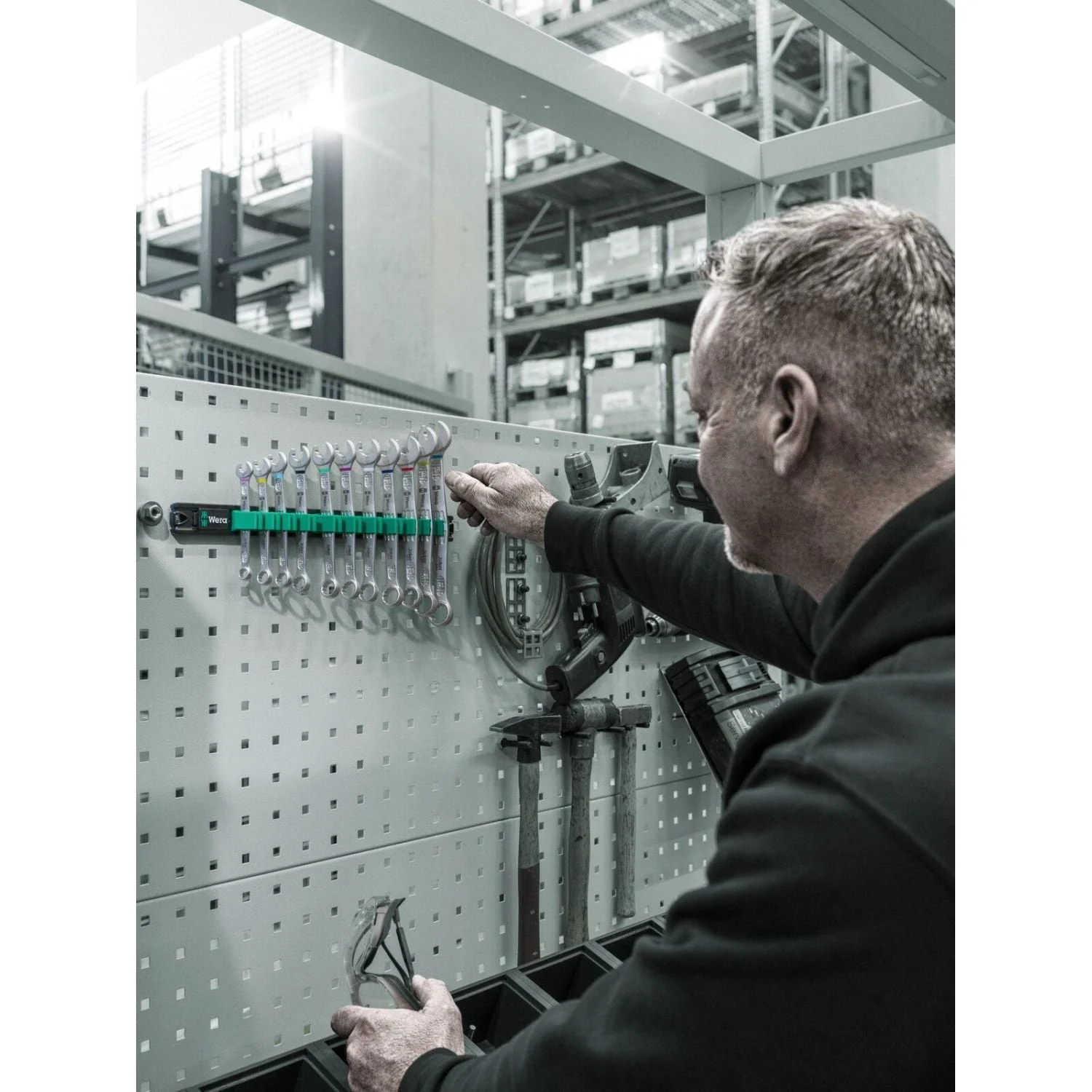 Wera 9630 Magnetic Rail 6000 Joker 1 Ratcheting Combination Wrenches Set, 11-Pieces - Image 3