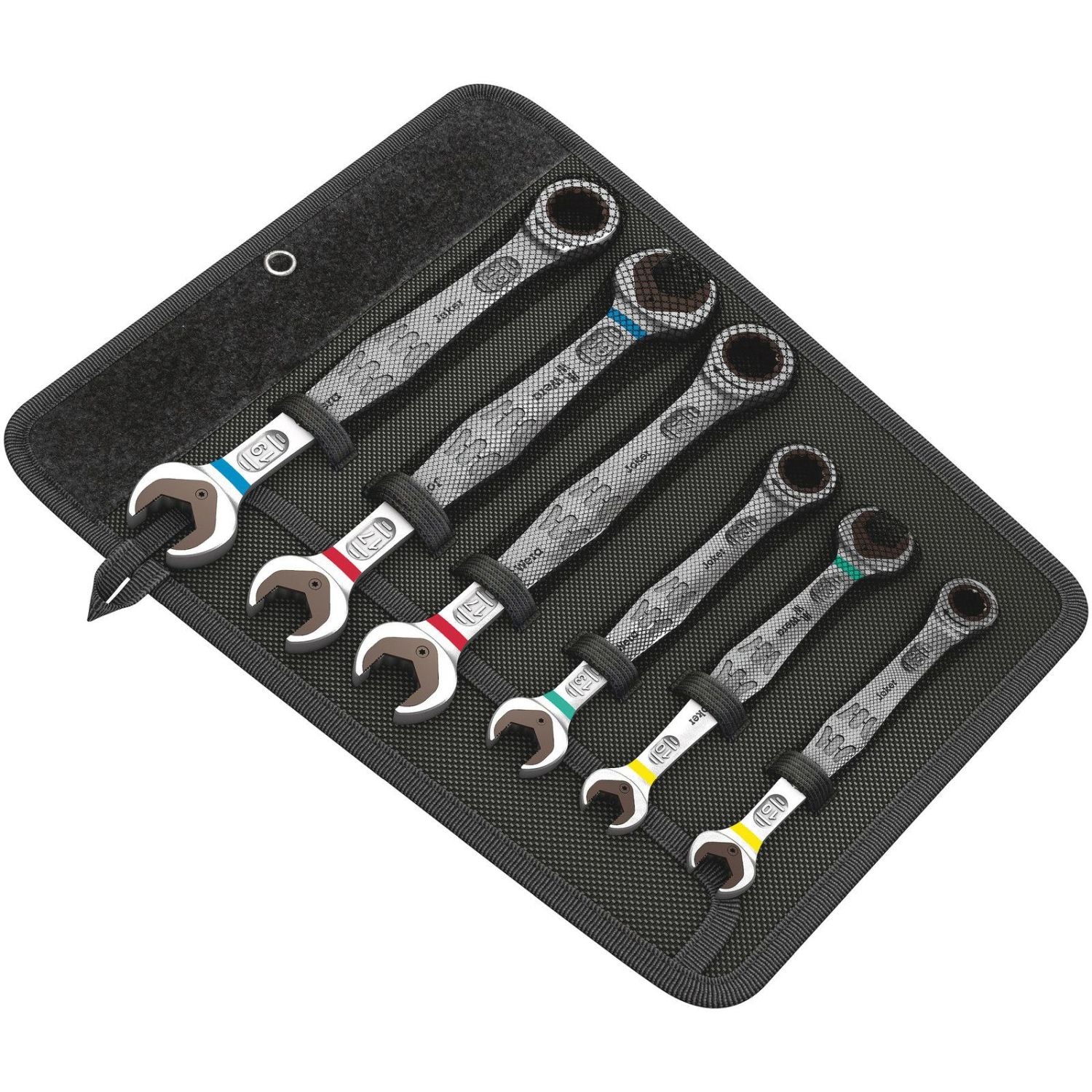 Wera 6000/6002 Joker 6 Set 1 Ratcheting Combination / Double Open-End Wrenches Set, 6-Pieces - Image 1